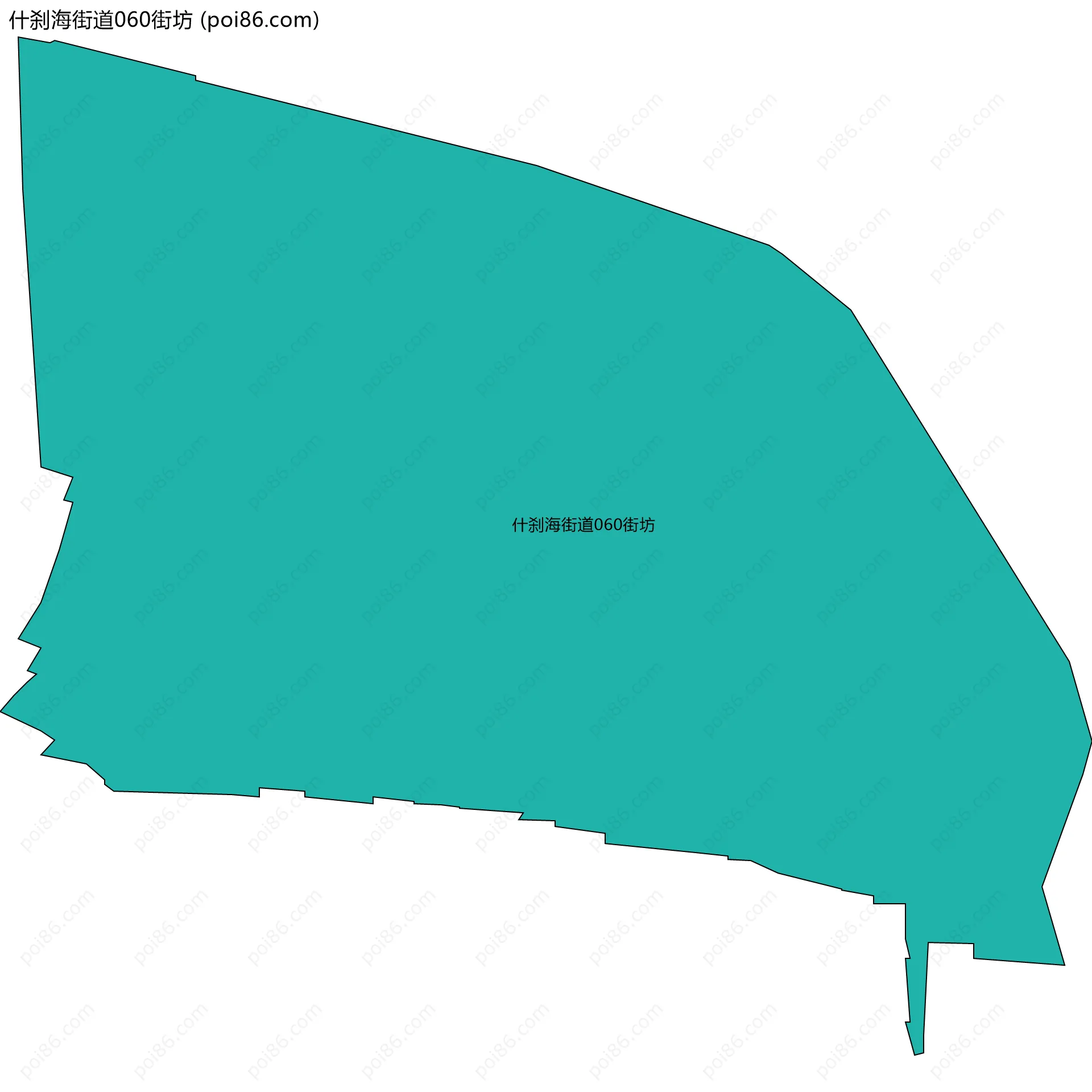 什刹海街道060街坊边界地图