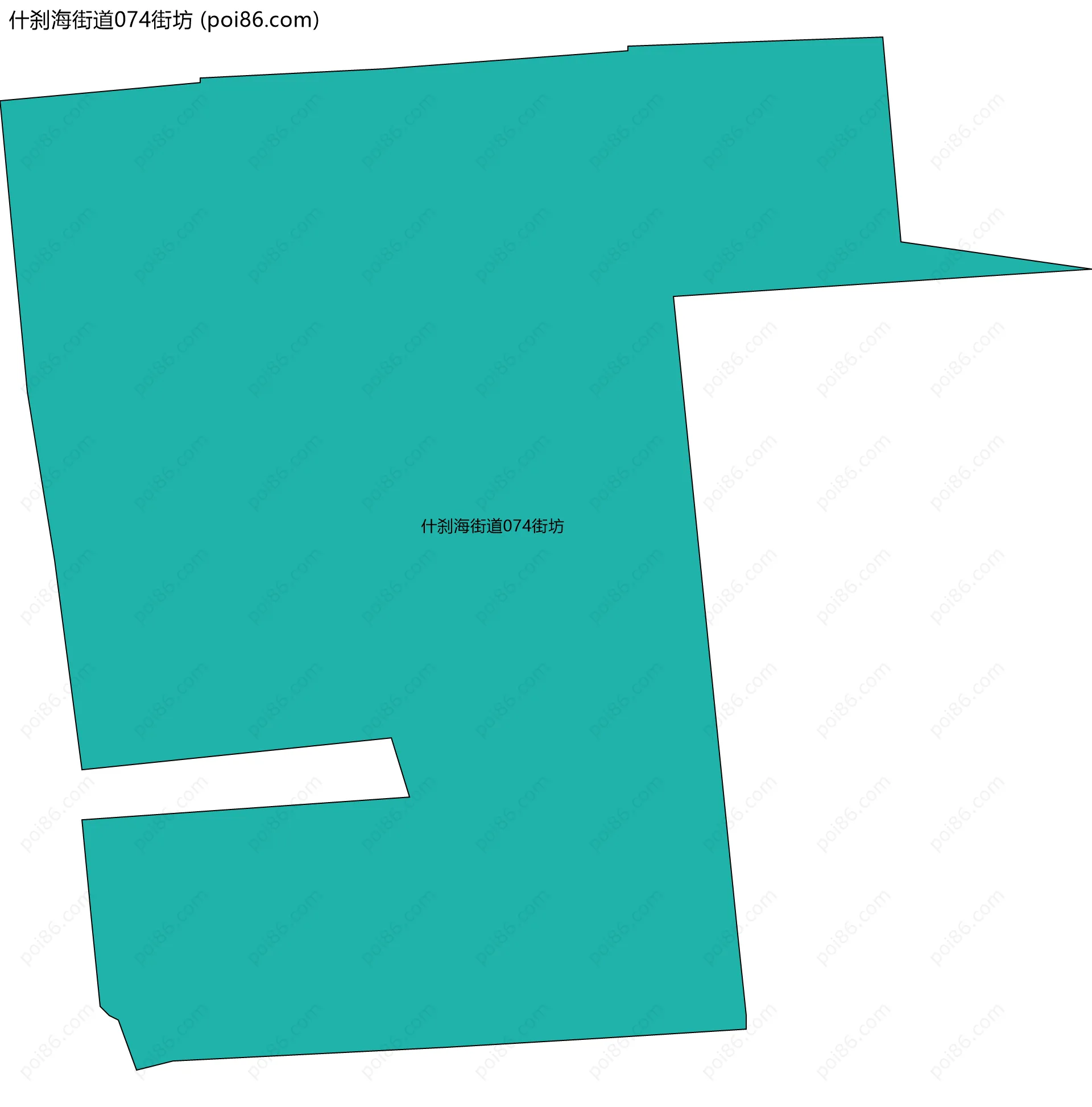 什刹海街道074街坊边界地图