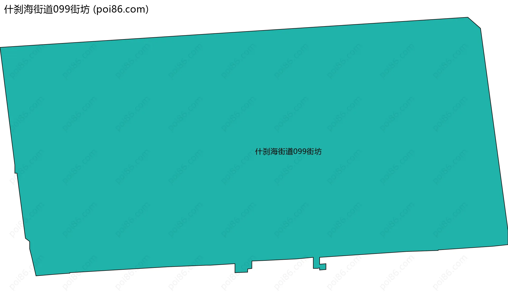 什刹海街道099街坊边界地图