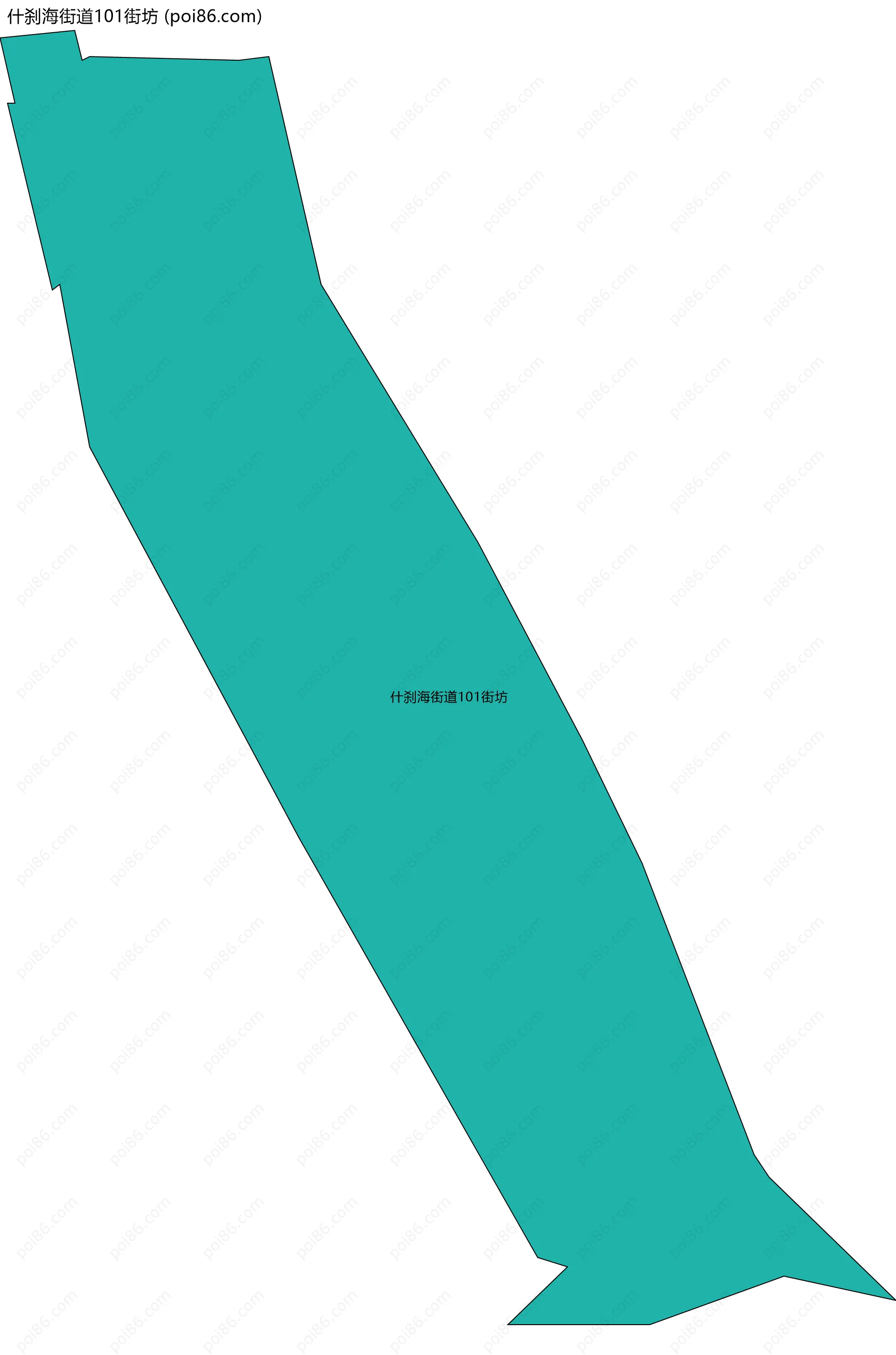 什刹海街道101街坊边界地图