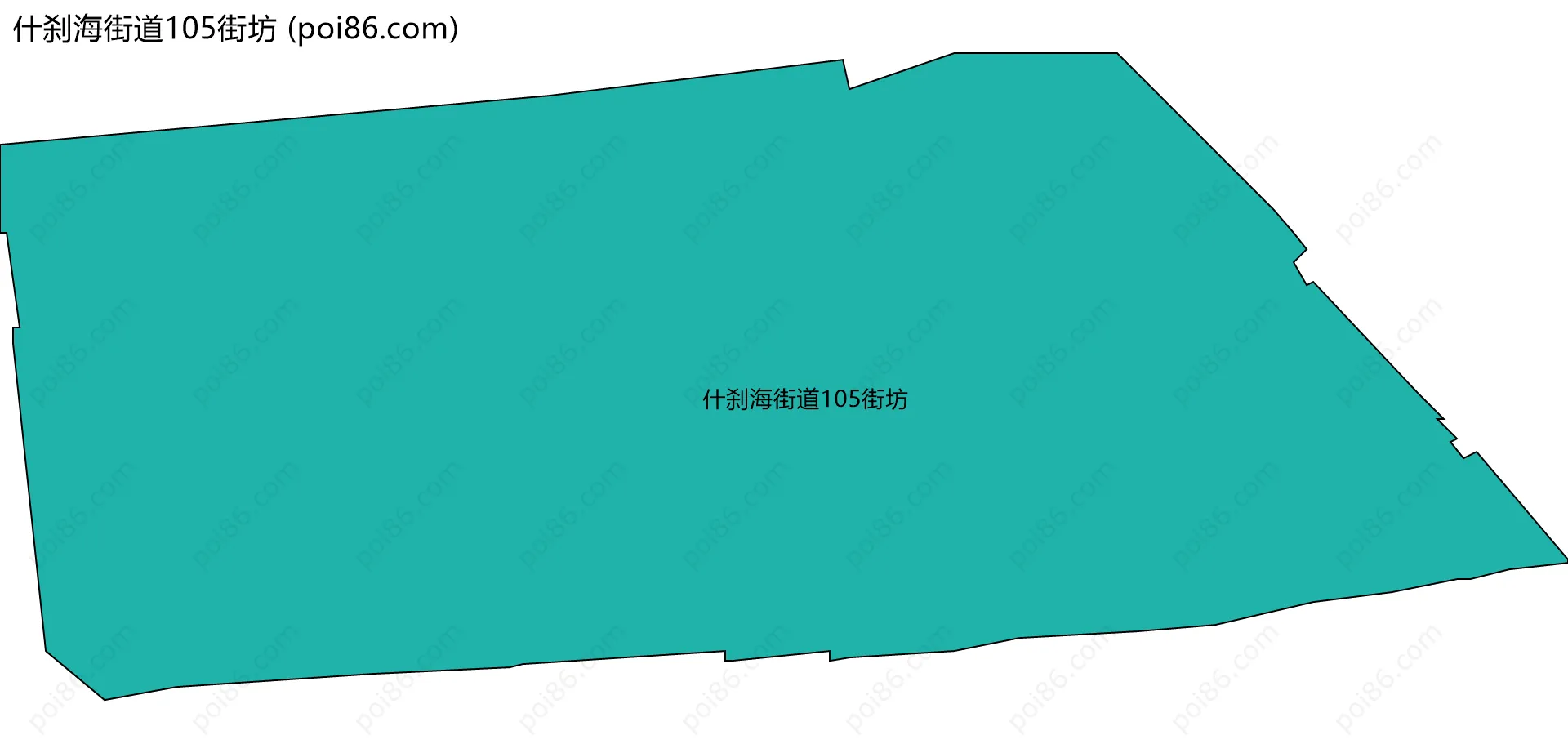 什刹海街道105街坊边界地图
