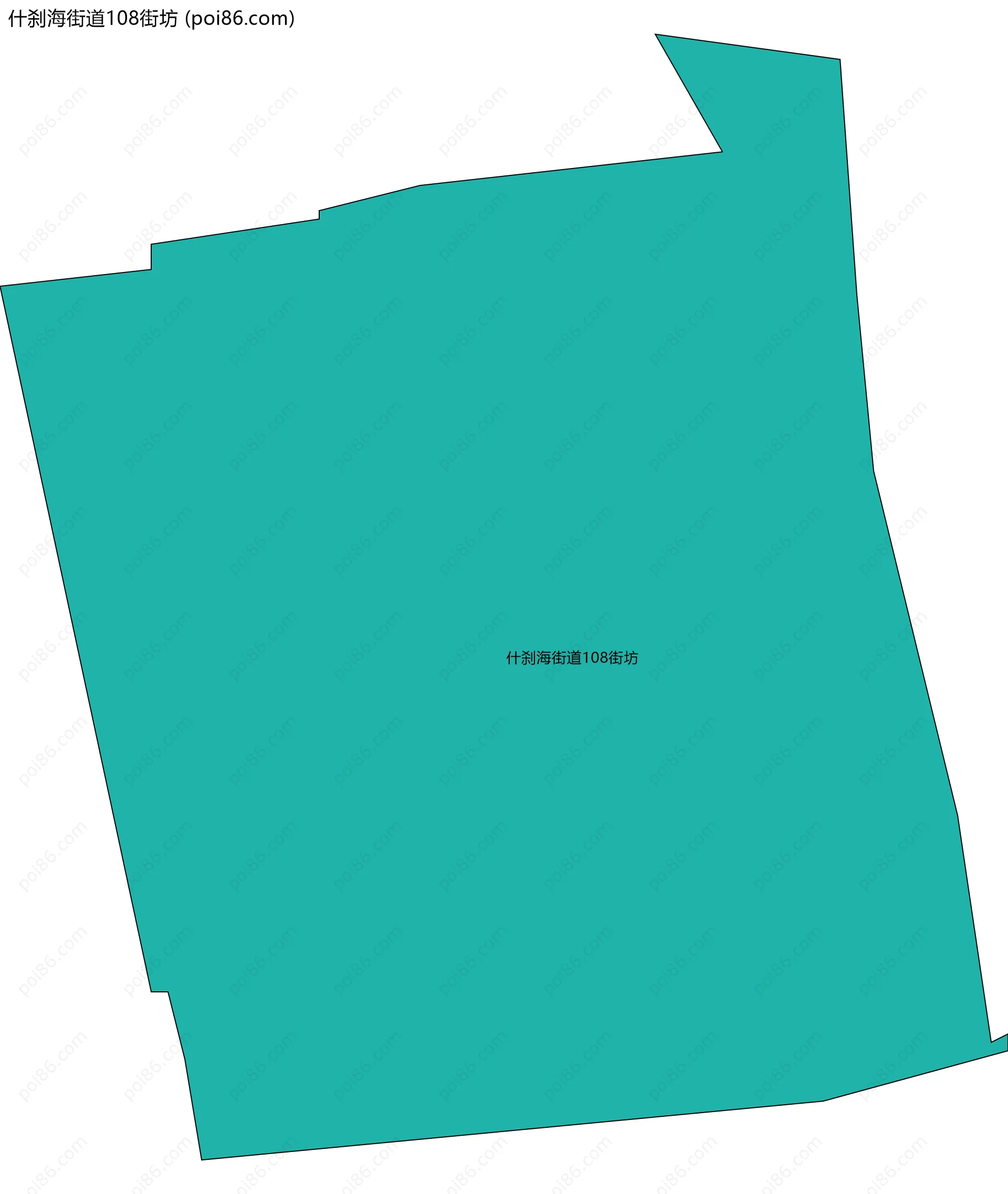 什刹海街道108街坊边界地图