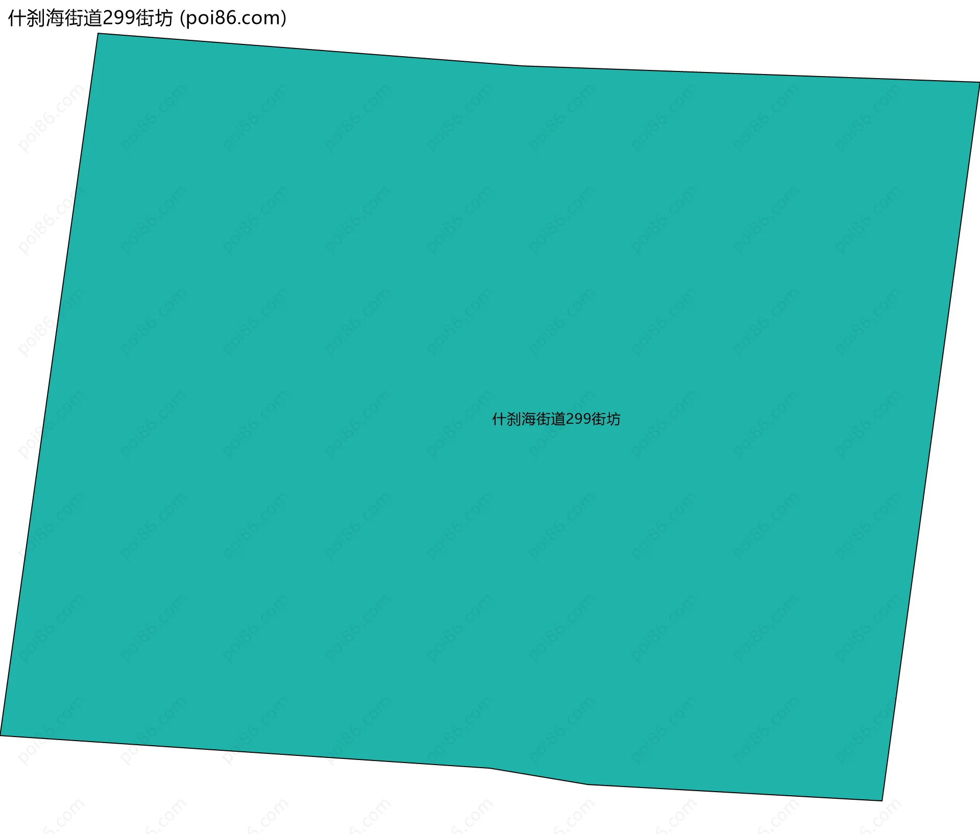什刹海街道299街坊边界地图