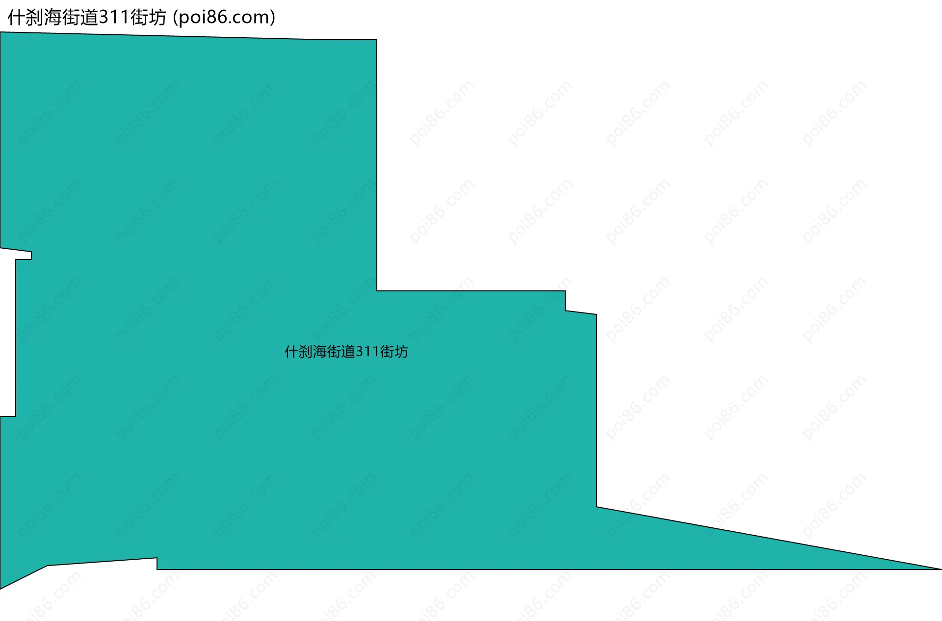 什刹海街道311街坊边界地图