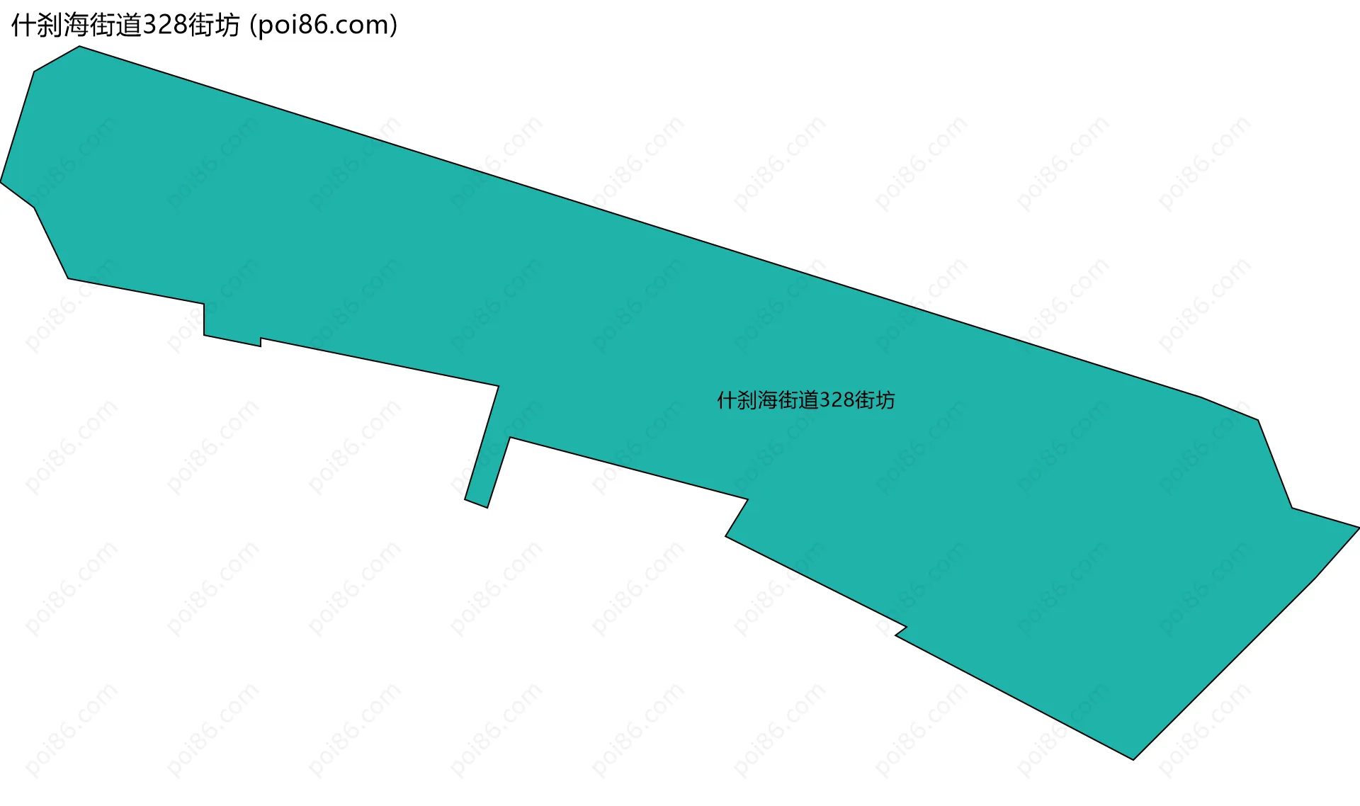 什刹海街道328街坊边界地图
