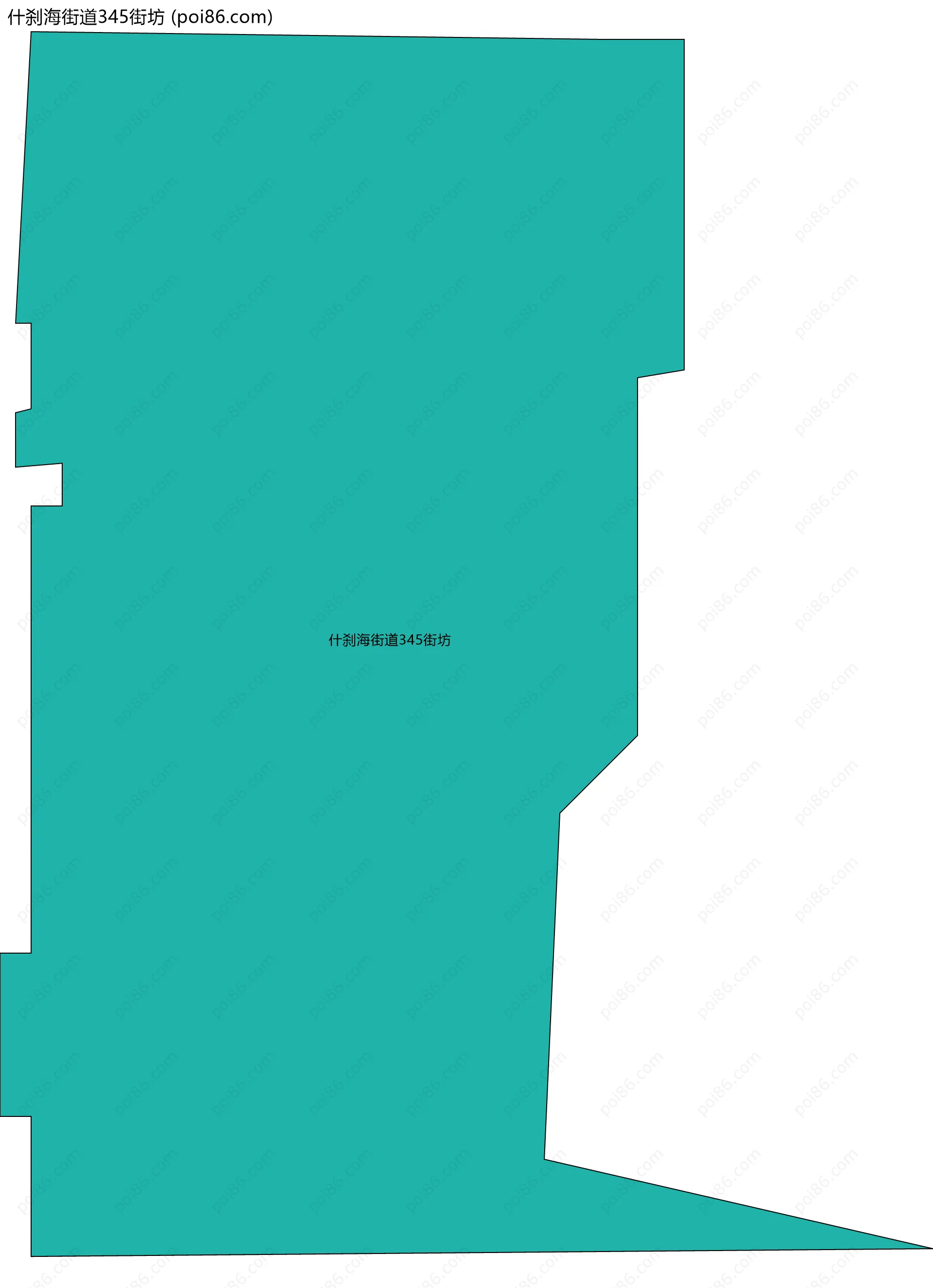 什刹海街道345街坊边界地图