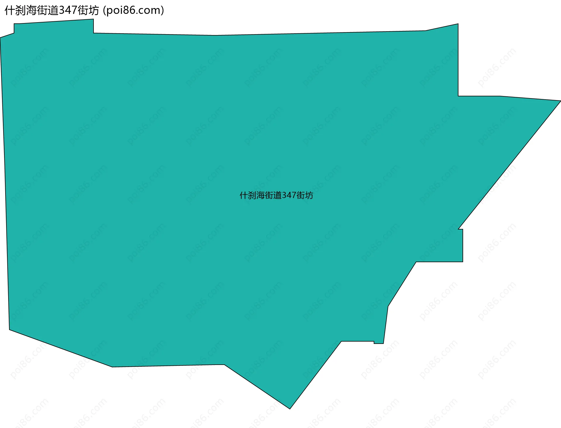 什刹海街道347街坊边界地图