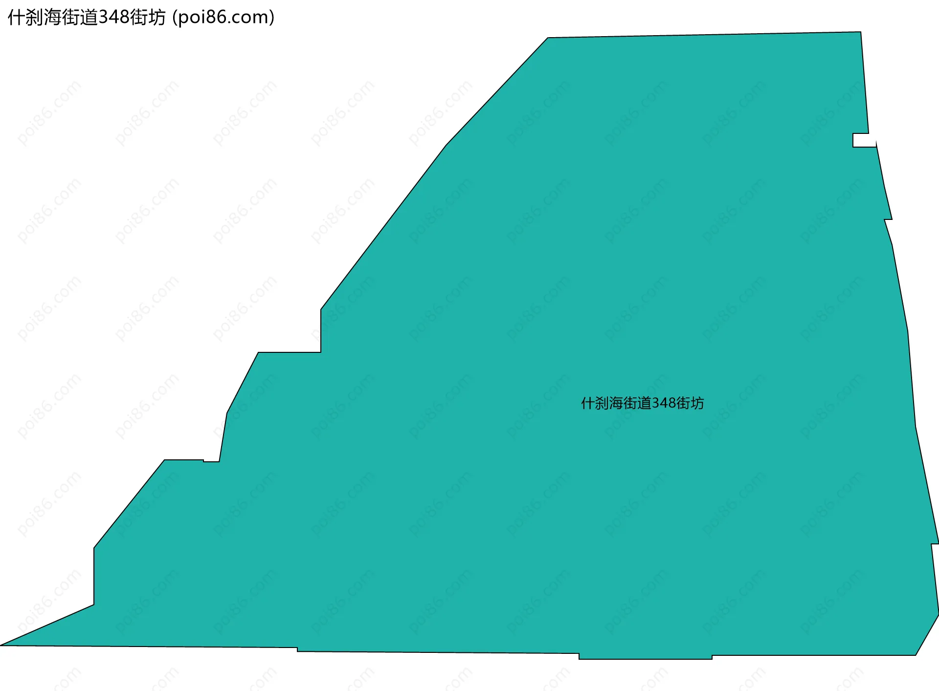 什刹海街道348街坊边界地图