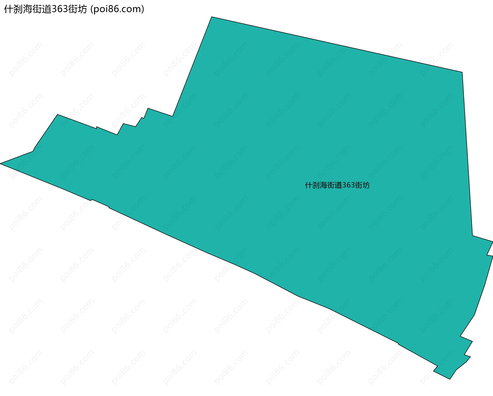 什刹海街道363街坊边界地图