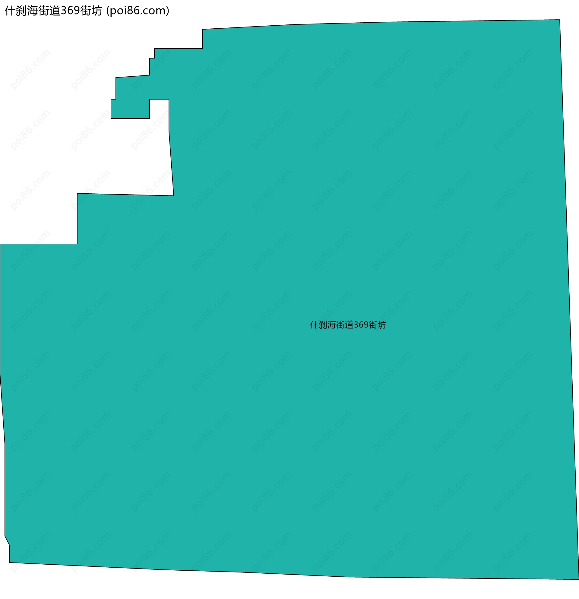 什刹海街道369街坊边界地图