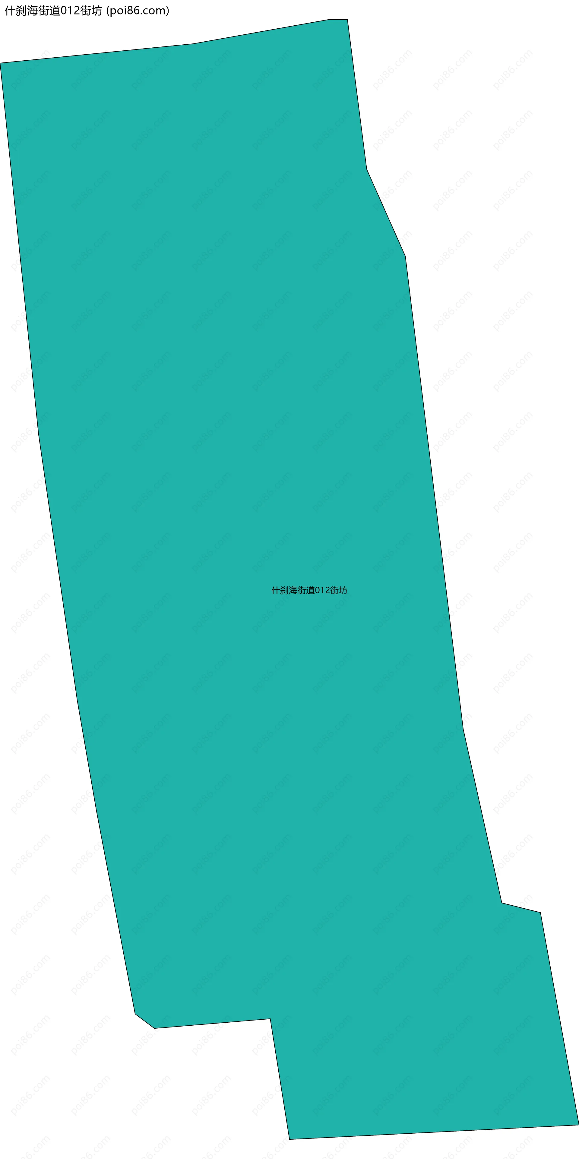 什刹海街道012街坊边界地图