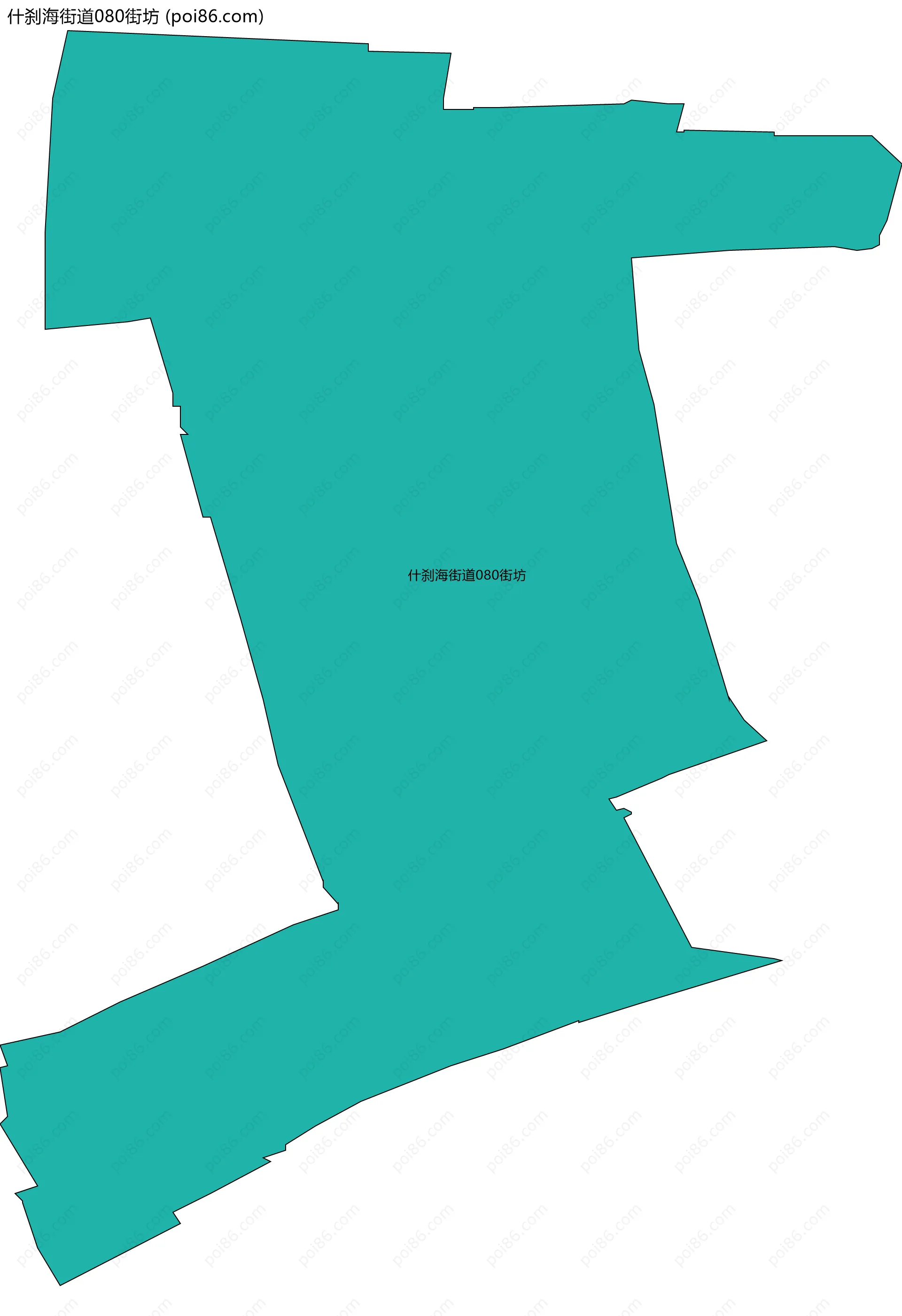 什刹海街道080街坊边界地图
