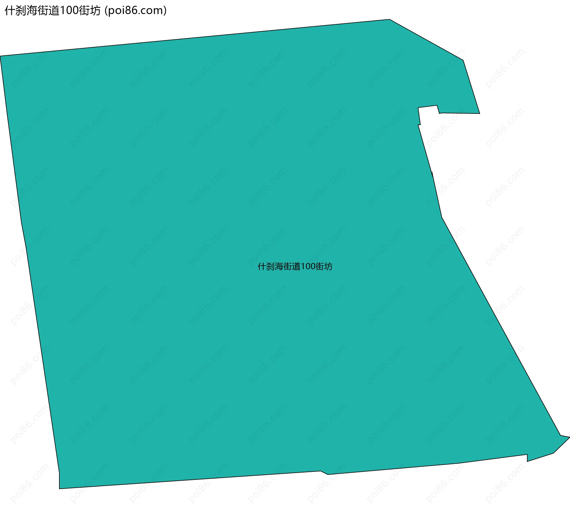什刹海街道100街坊边界地图