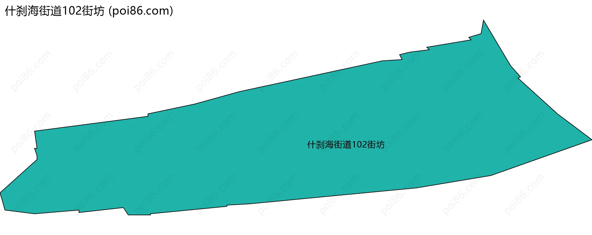 什刹海街道102街坊边界地图