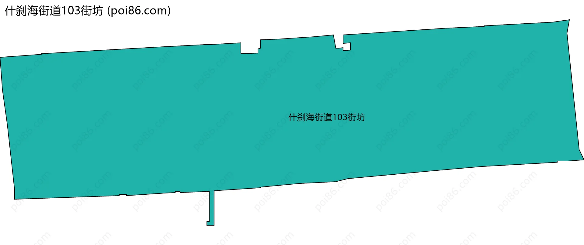 什刹海街道103街坊边界地图