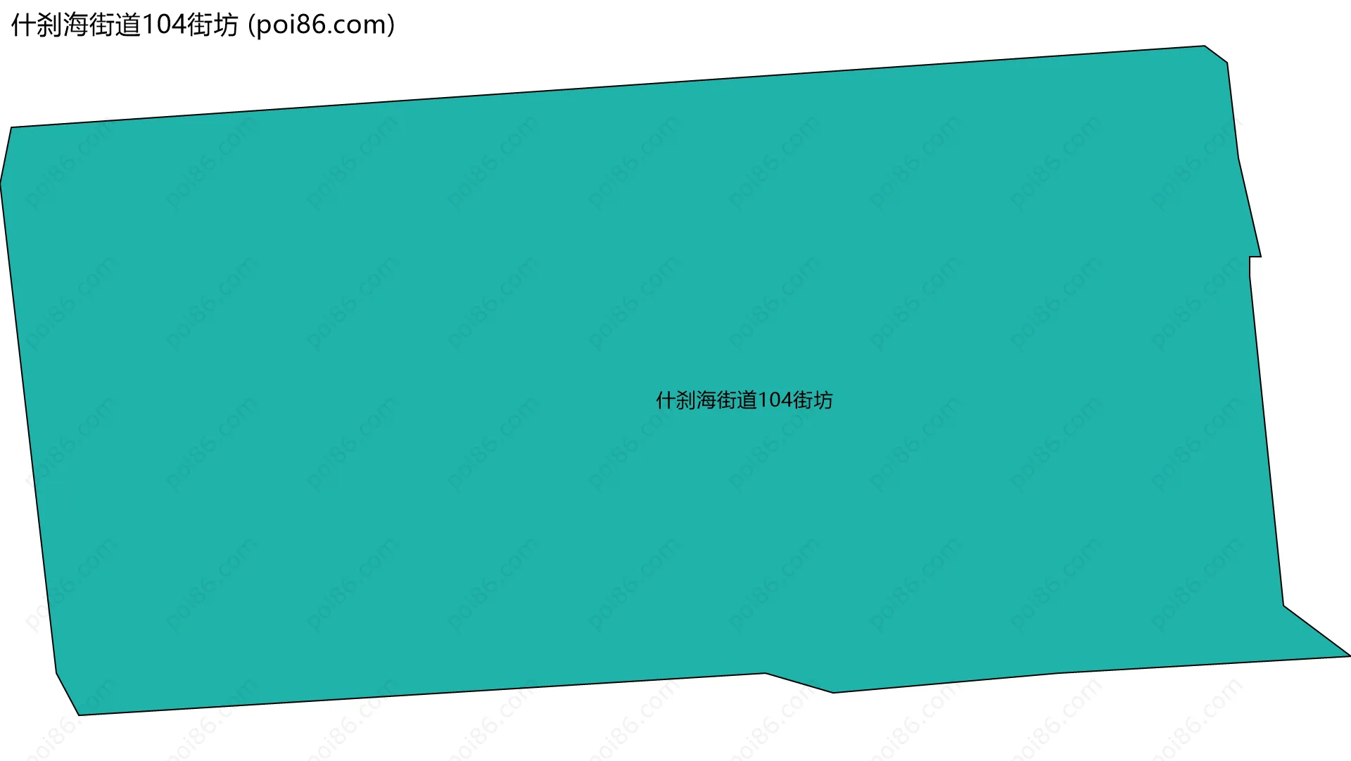 什刹海街道104街坊边界地图