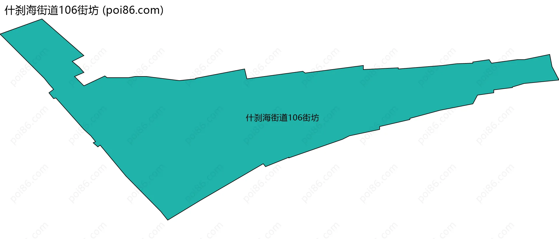 什刹海街道106街坊边界地图