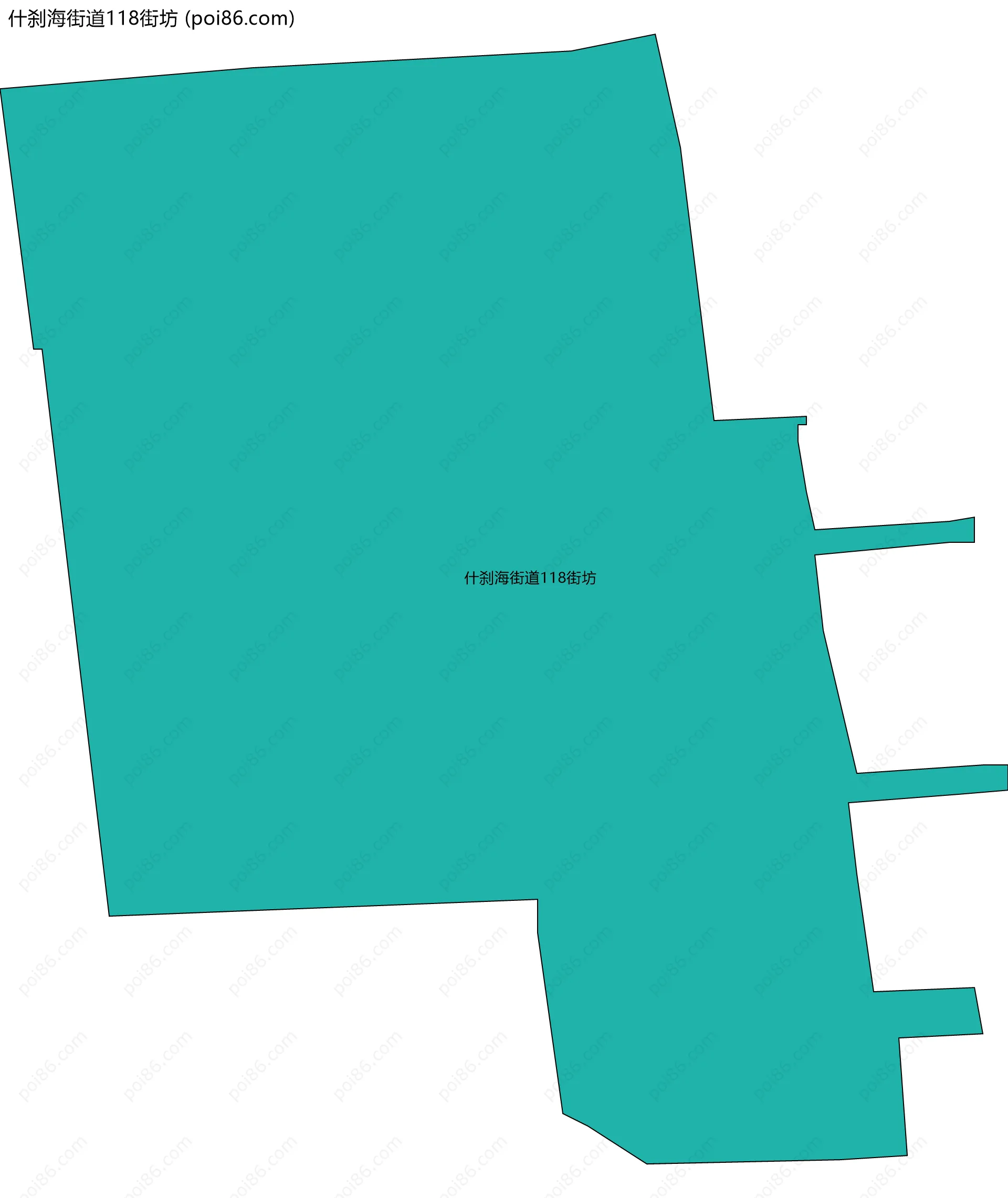 什刹海街道118街坊边界地图