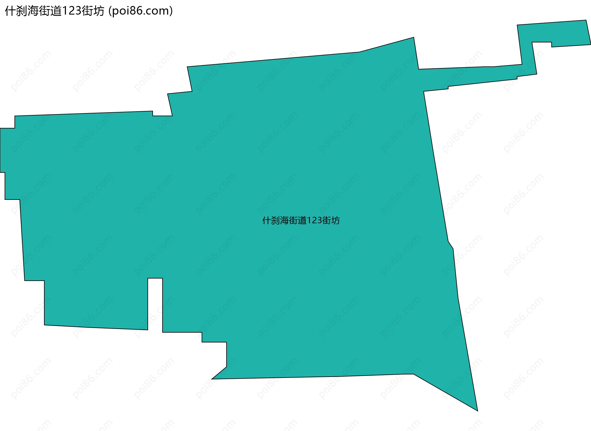 什刹海街道123街坊边界地图