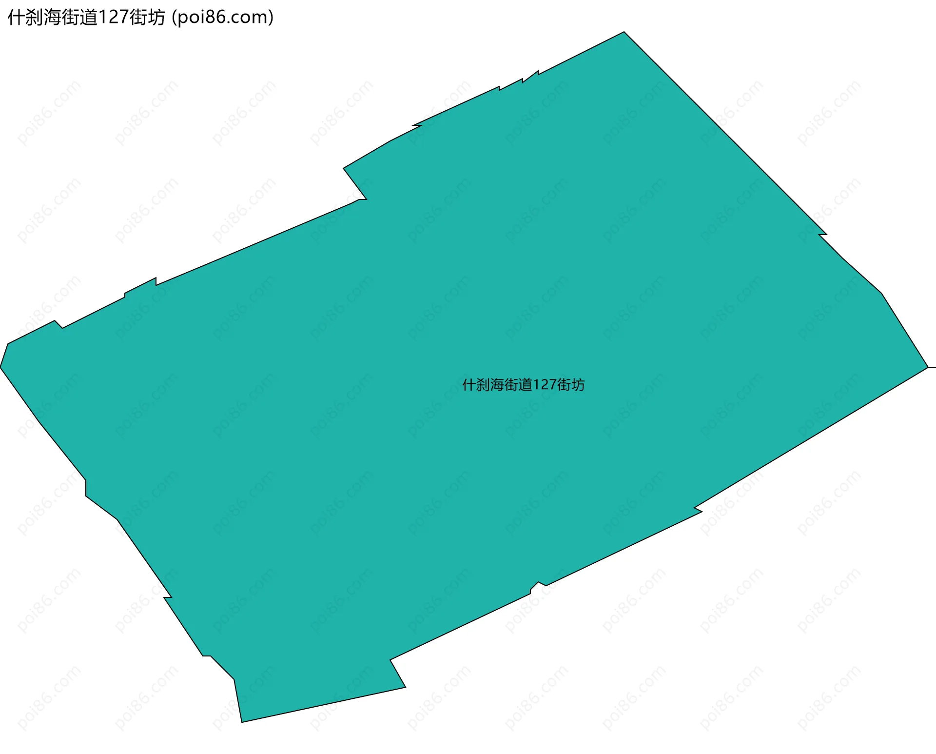 什刹海街道127街坊边界地图
