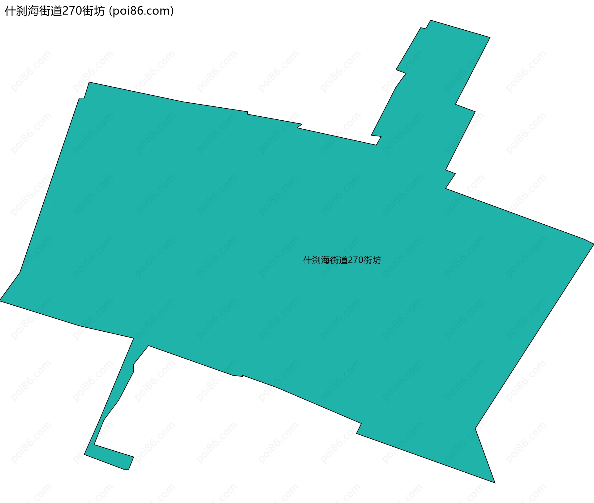 什刹海街道270街坊边界地图