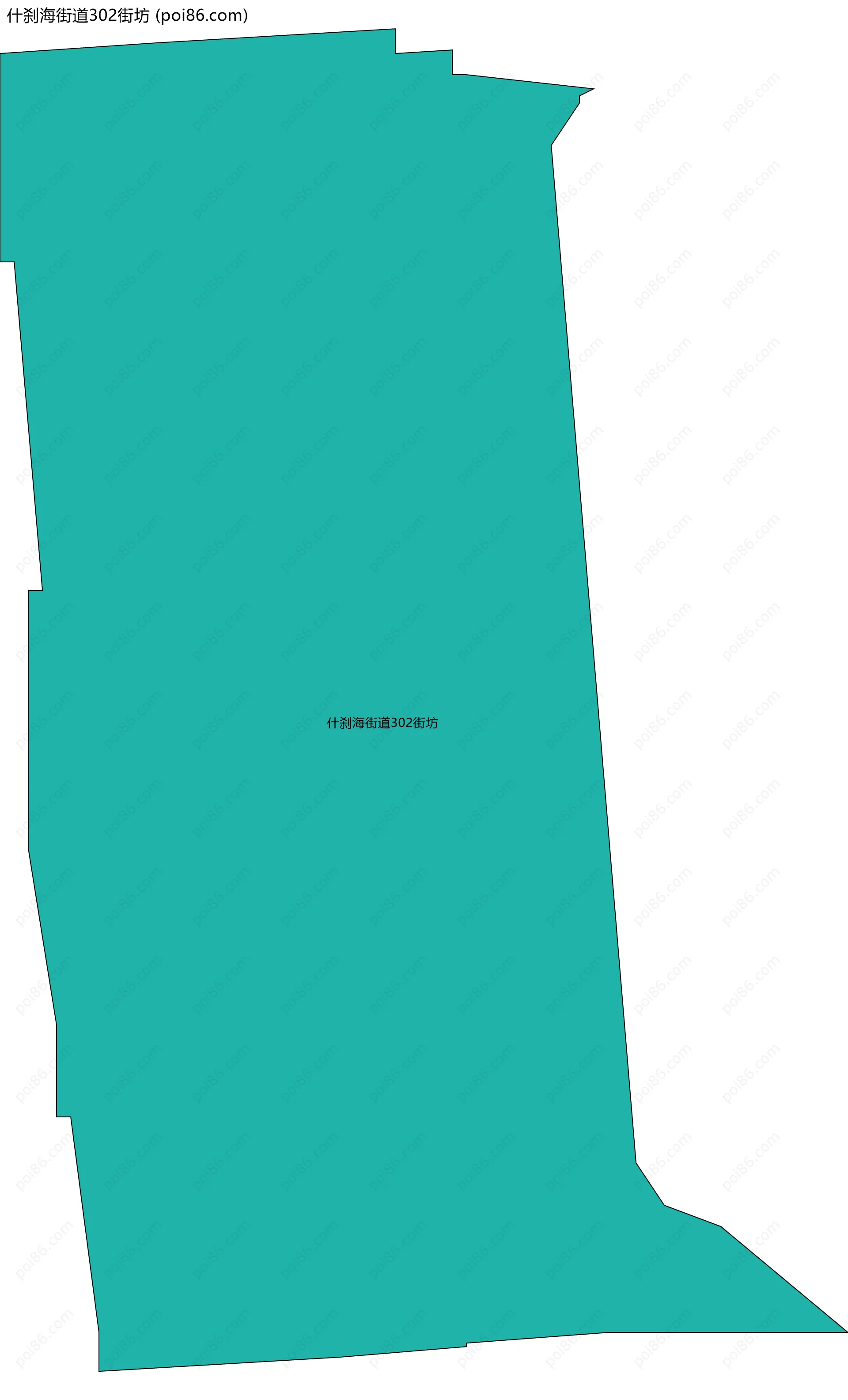 什刹海街道302街坊边界地图