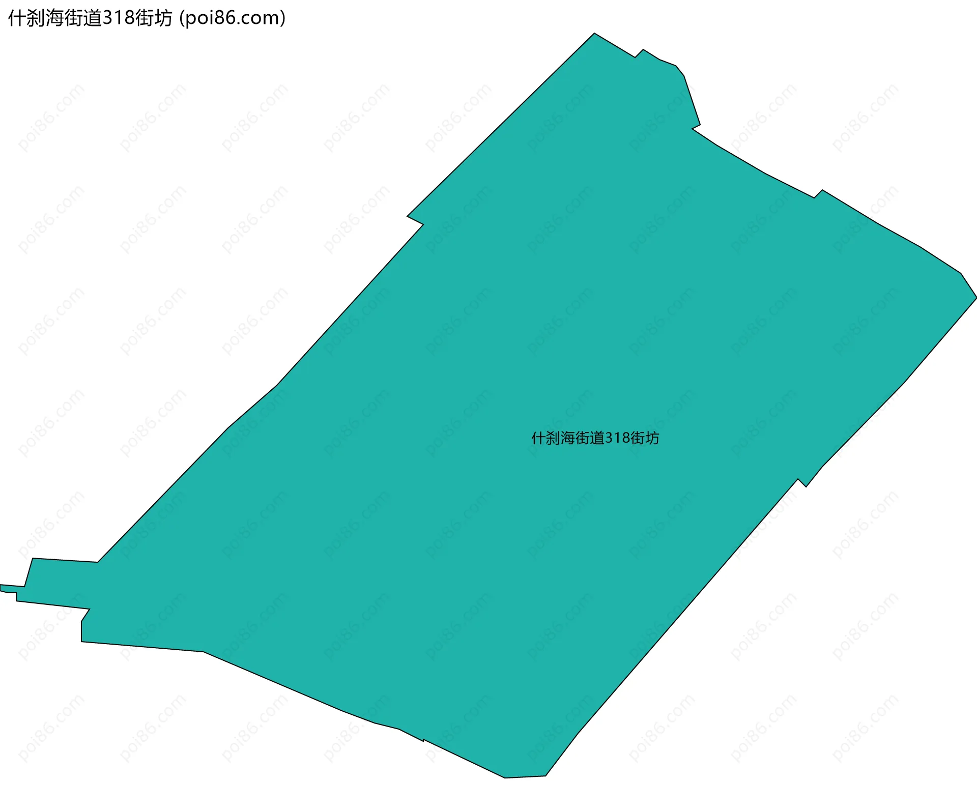什刹海街道318街坊边界地图