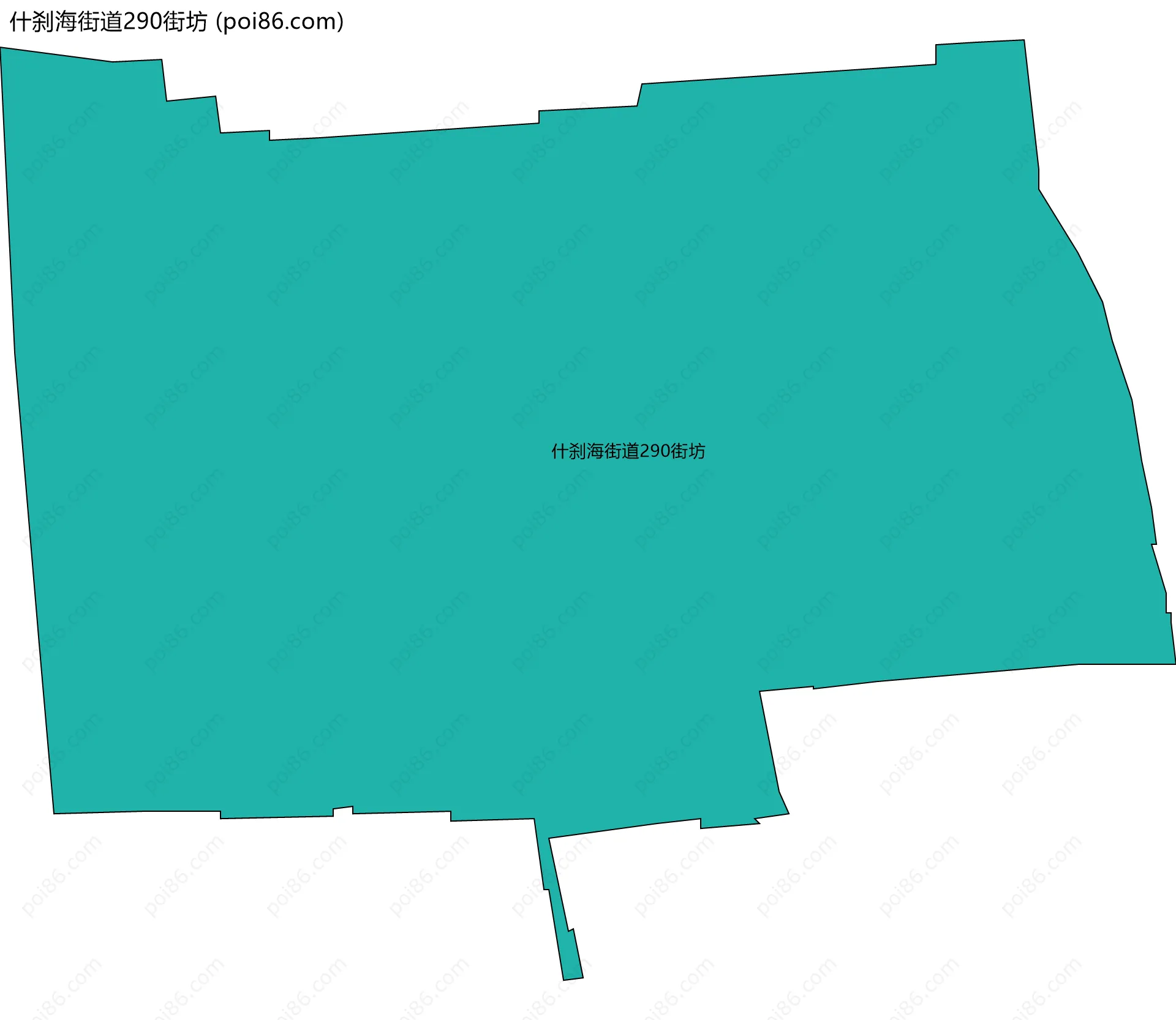 什刹海街道290街坊边界地图