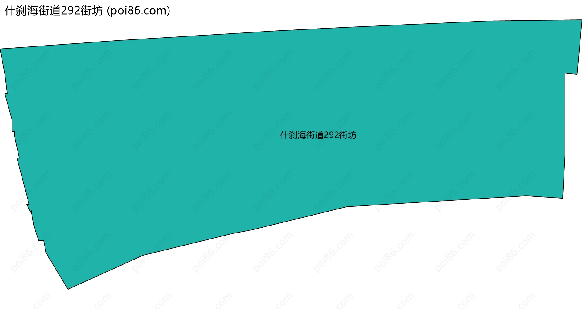 什刹海街道292街坊边界地图