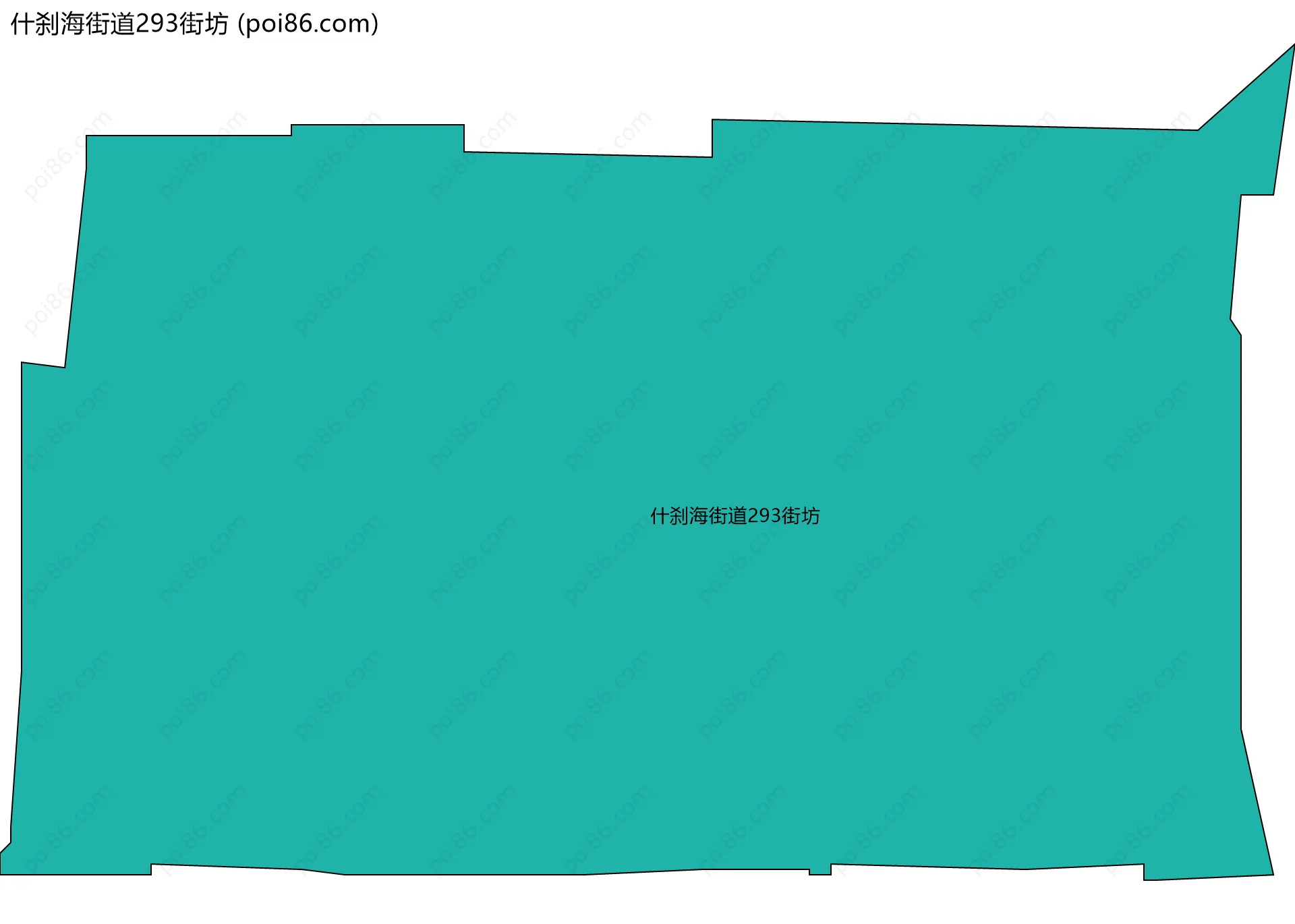 什刹海街道293街坊边界地图