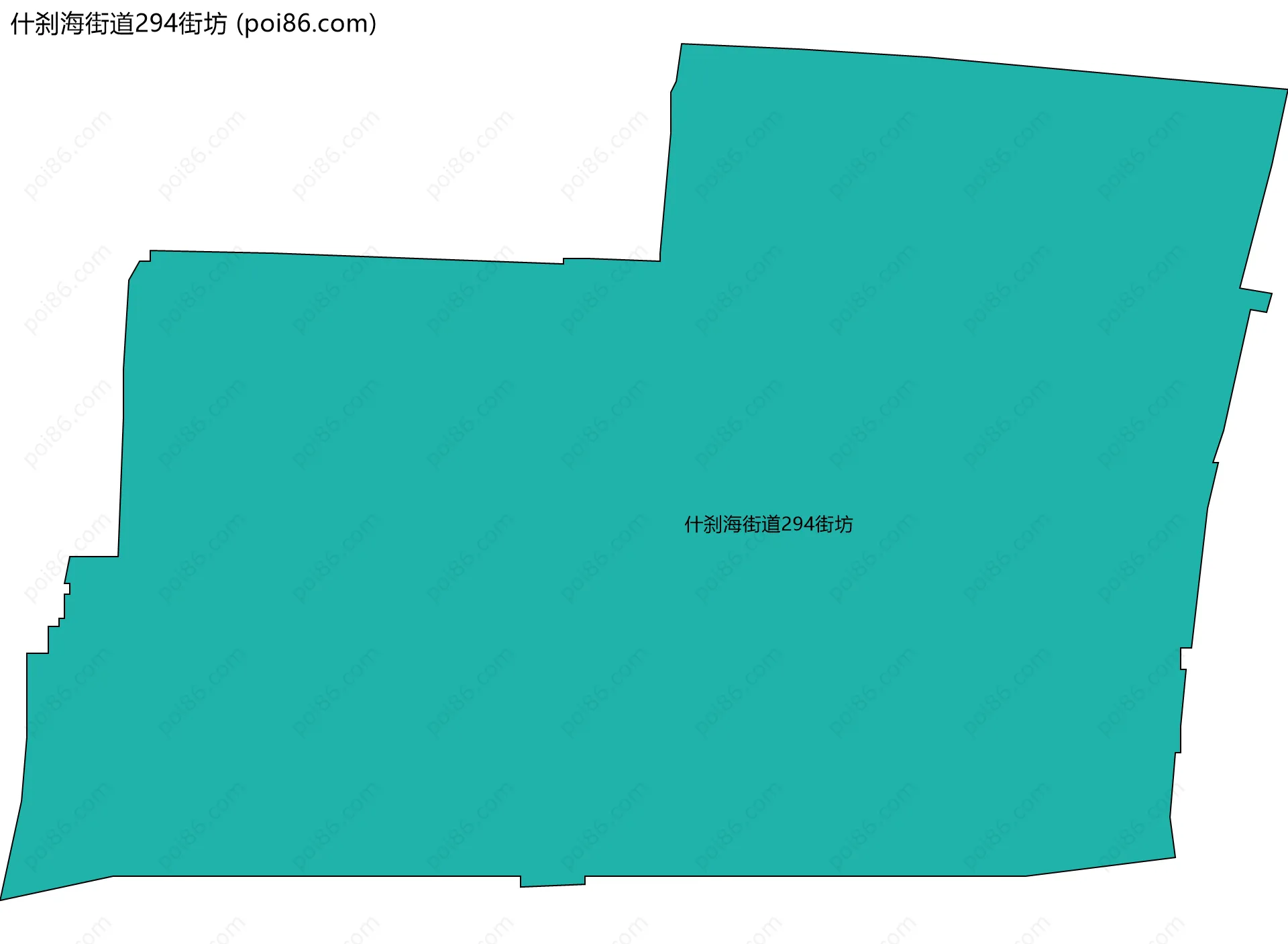 什刹海街道294街坊边界地图