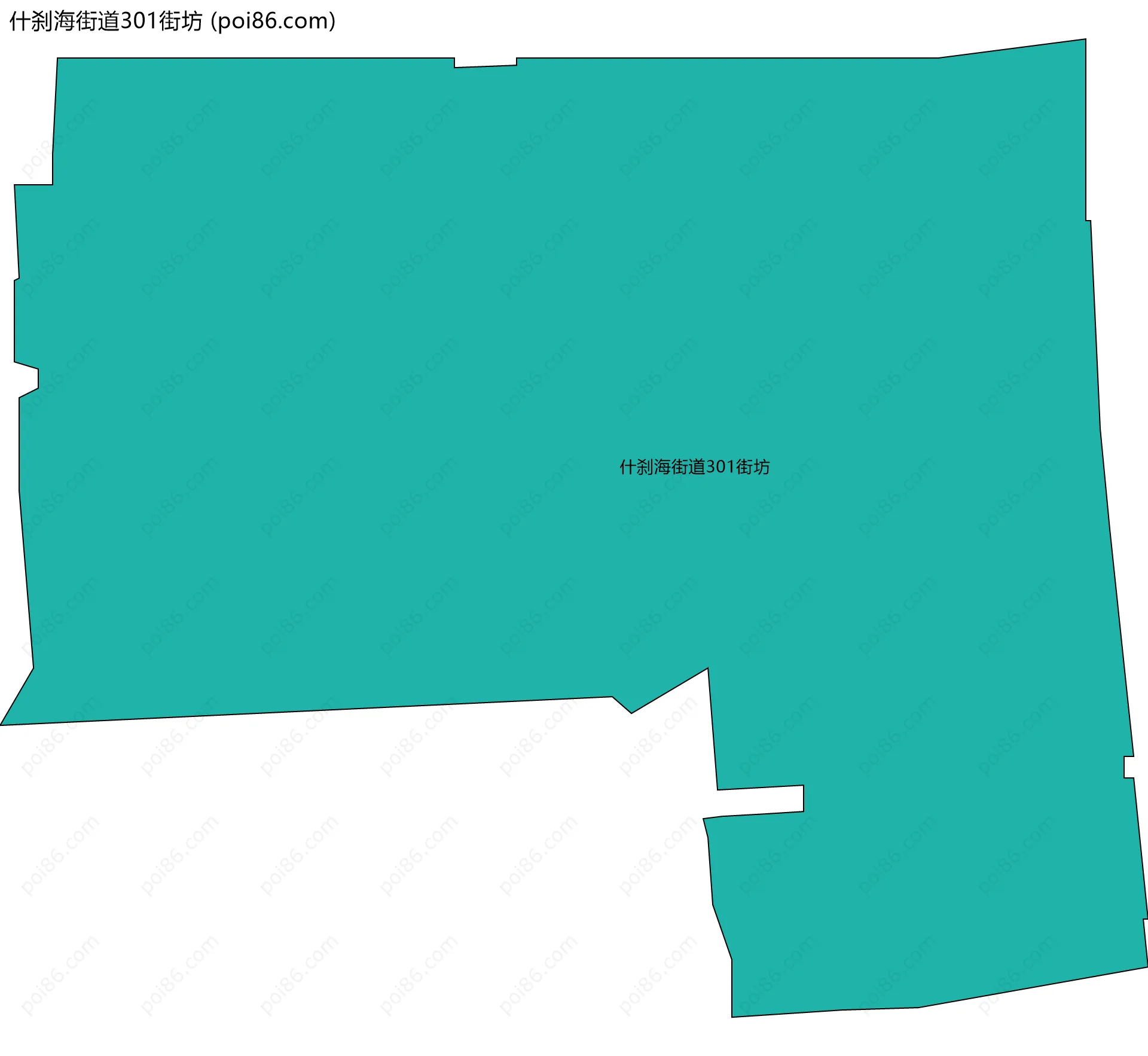 什刹海街道301街坊边界地图