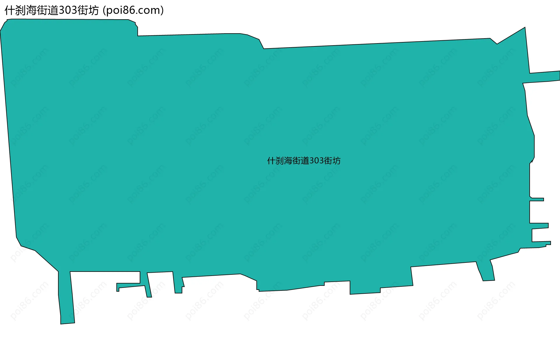 什刹海街道303街坊边界地图