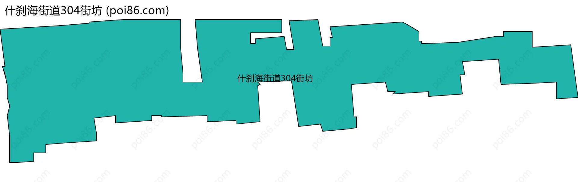 什刹海街道304街坊边界地图