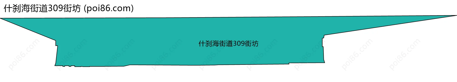 什刹海街道309街坊边界地图