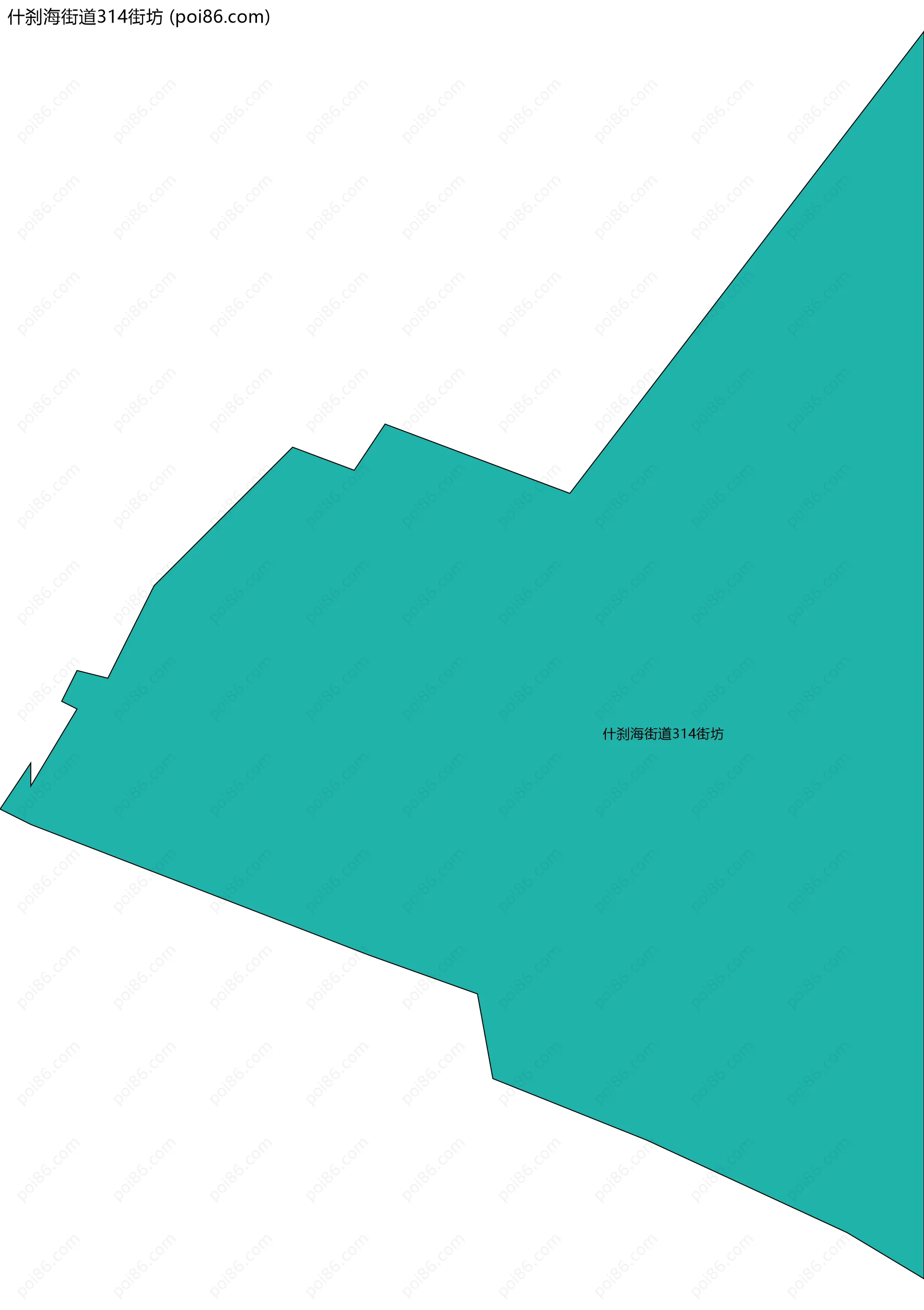 什刹海街道314街坊边界地图