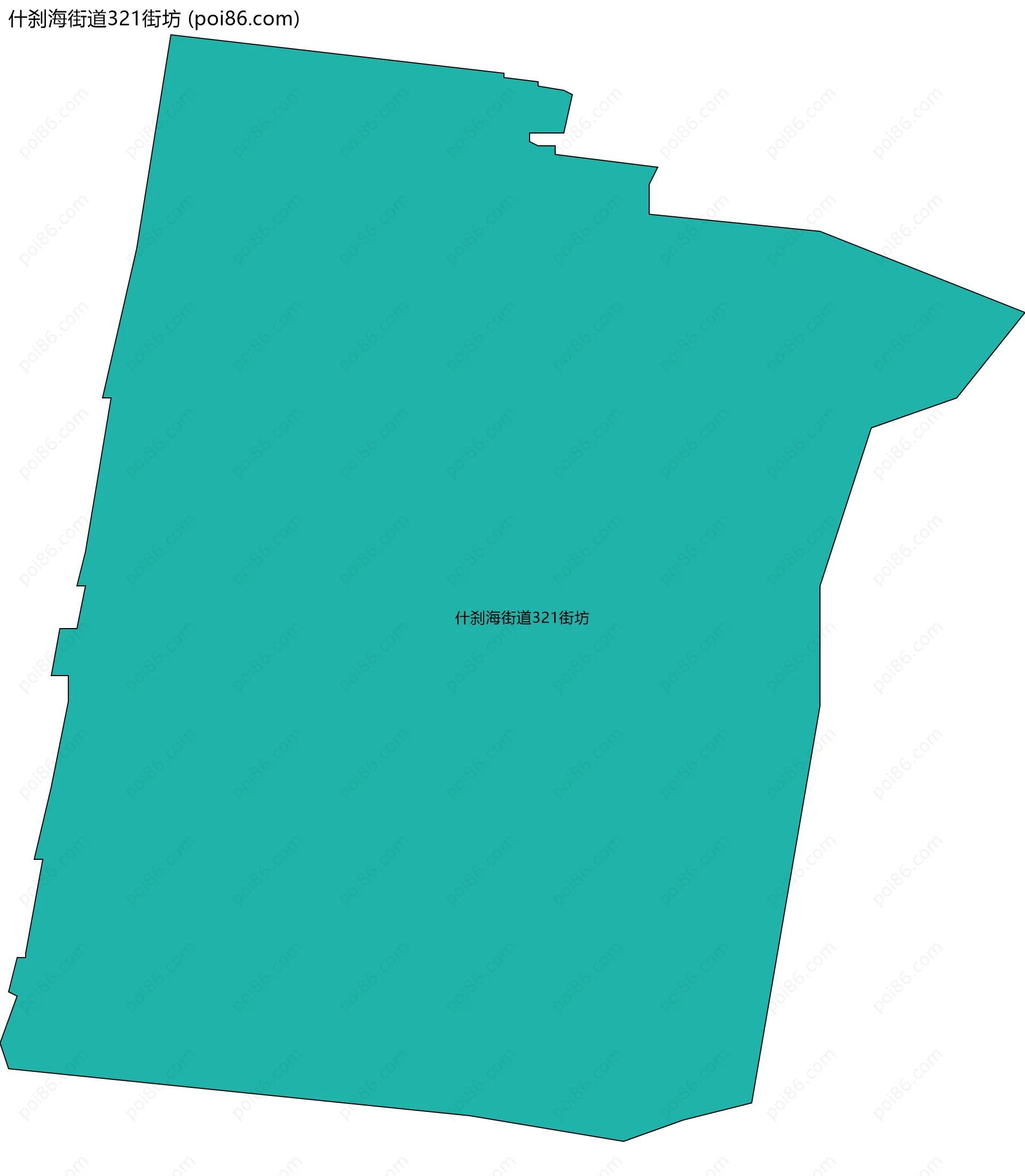 什刹海街道321街坊边界地图