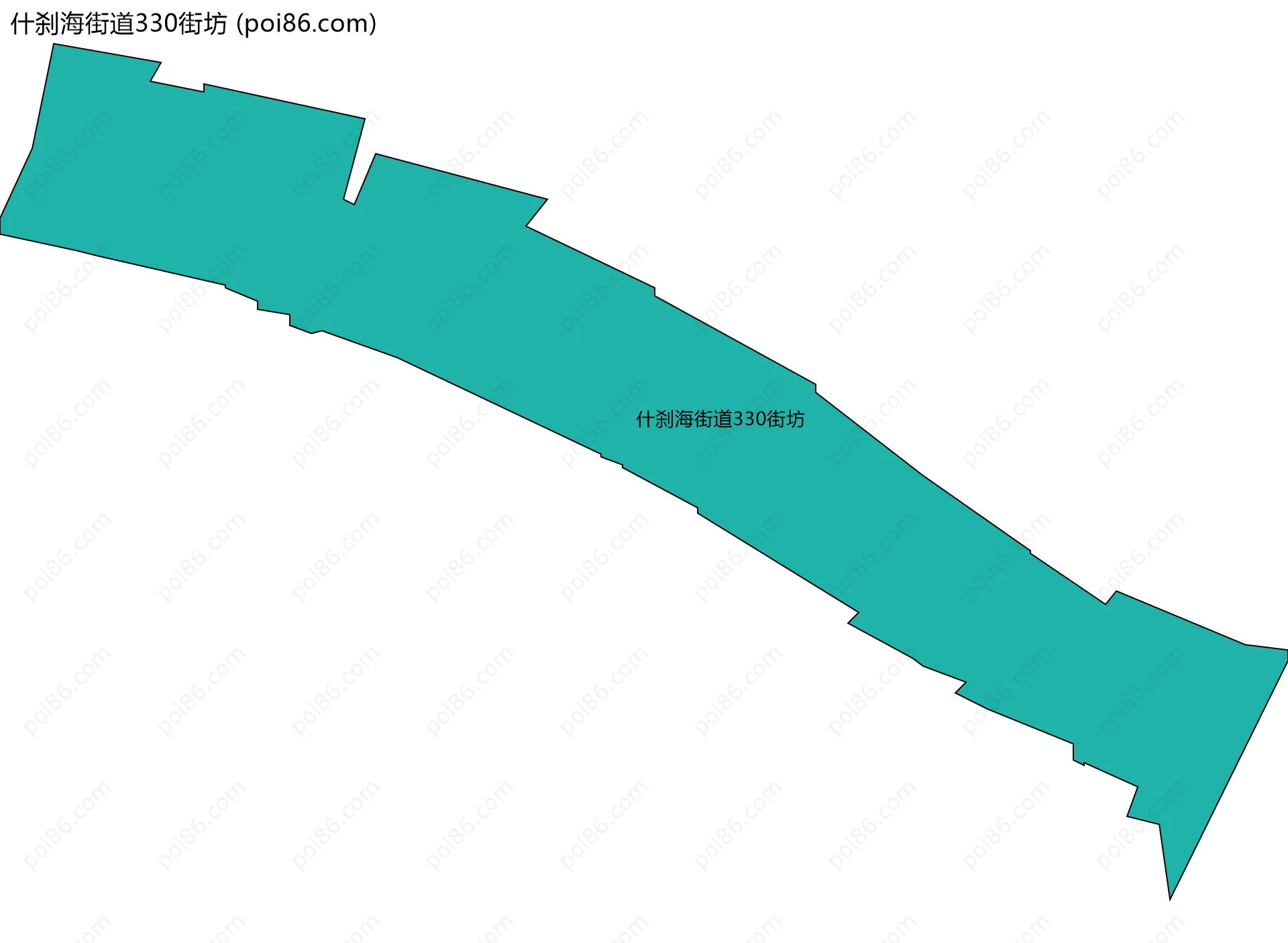 什刹海街道330街坊边界地图