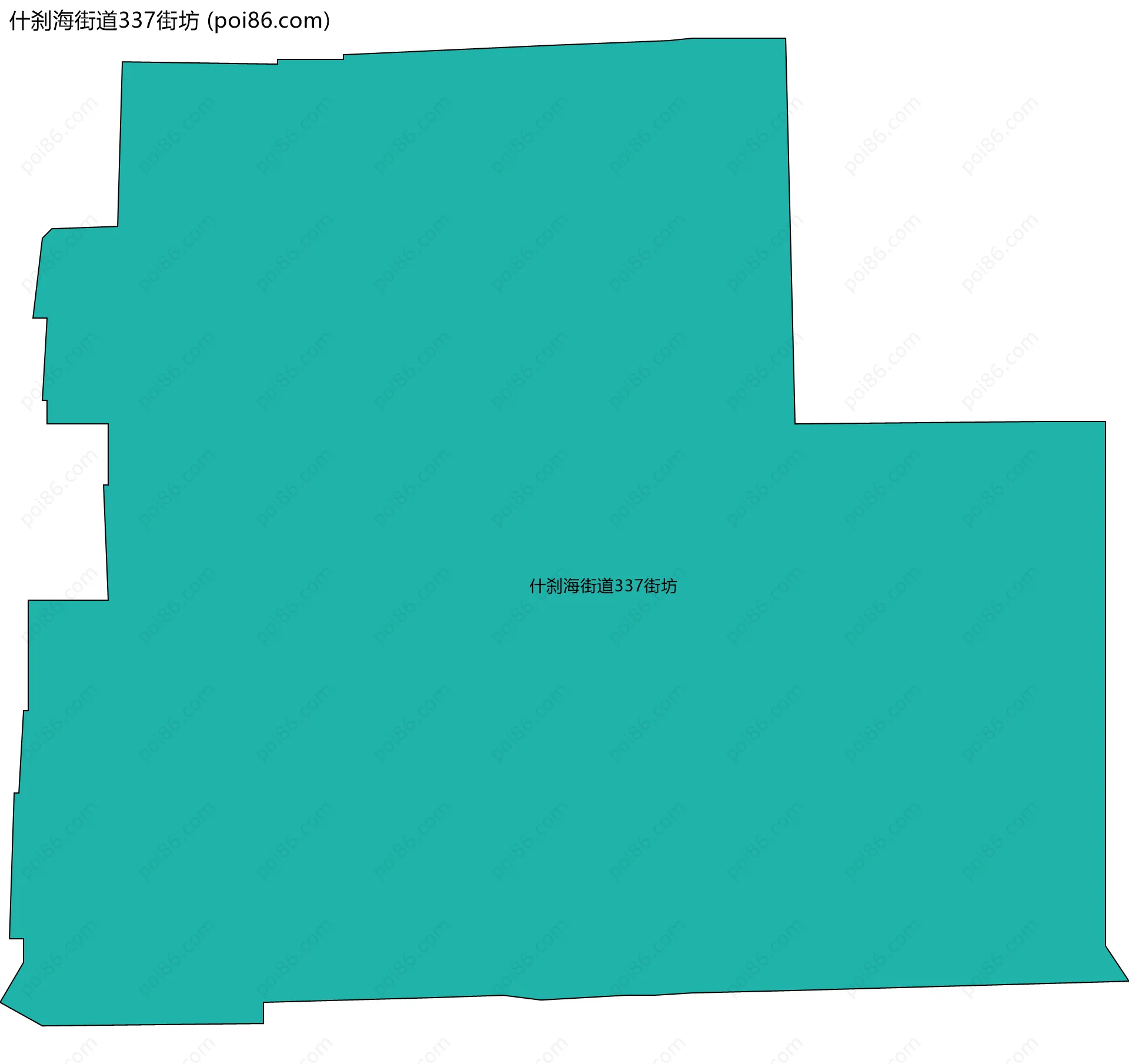 什刹海街道337街坊边界地图