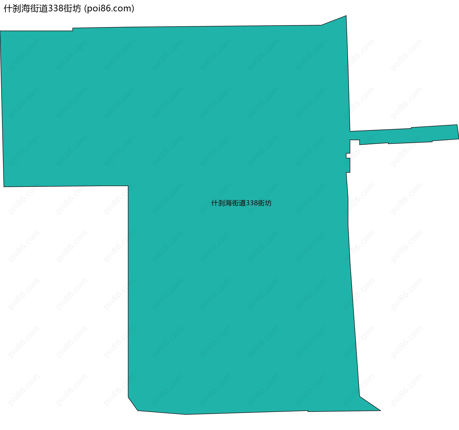 什刹海街道338街坊边界地图