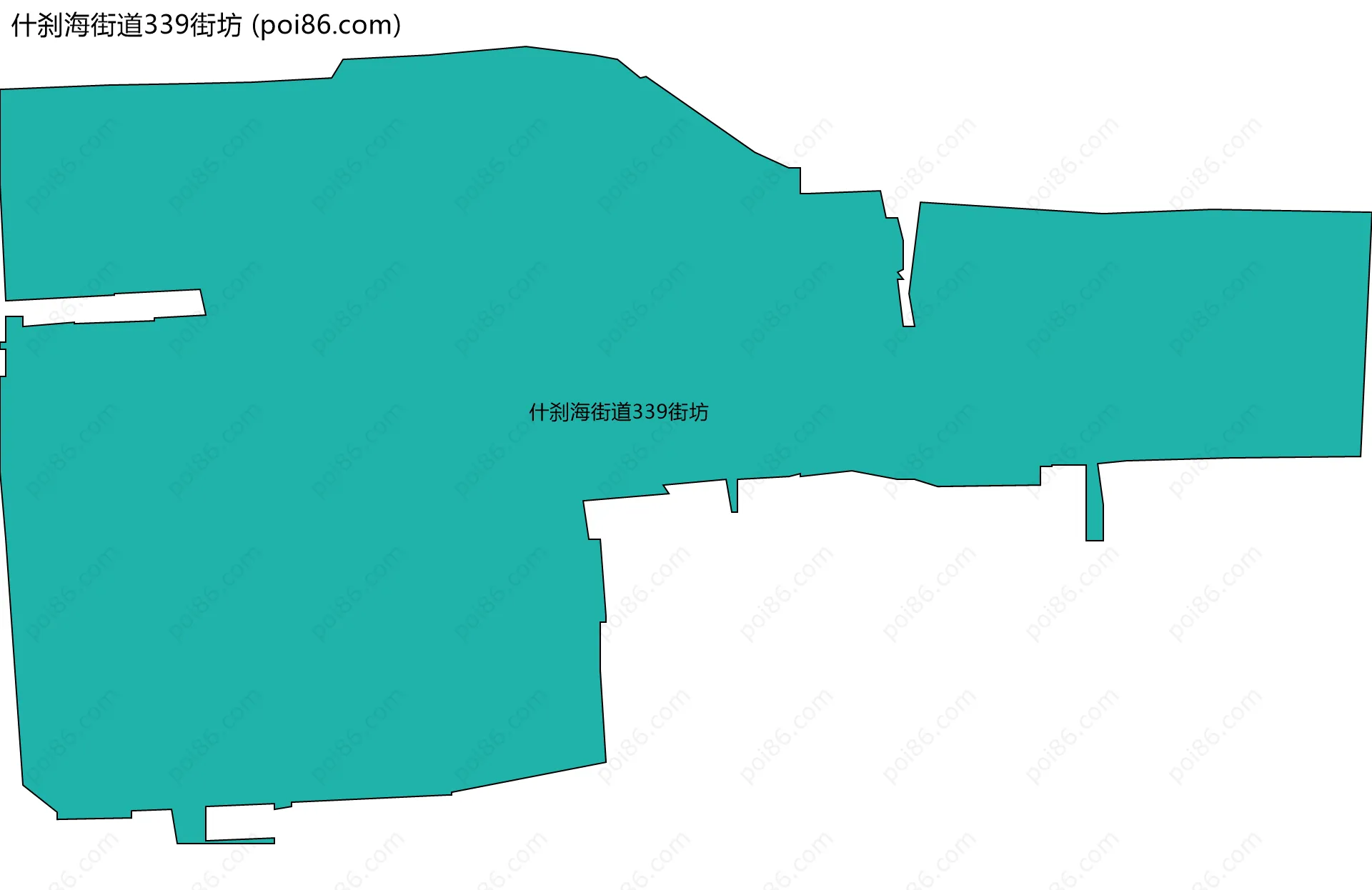 什刹海街道339街坊边界地图