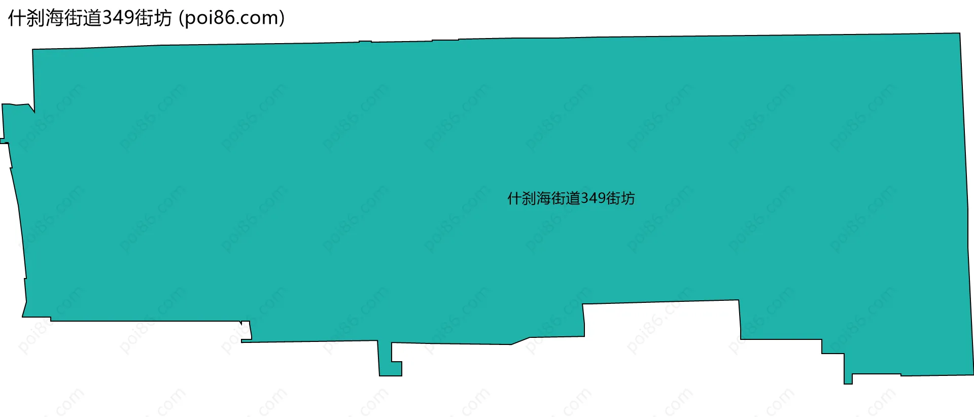 什刹海街道349街坊边界地图