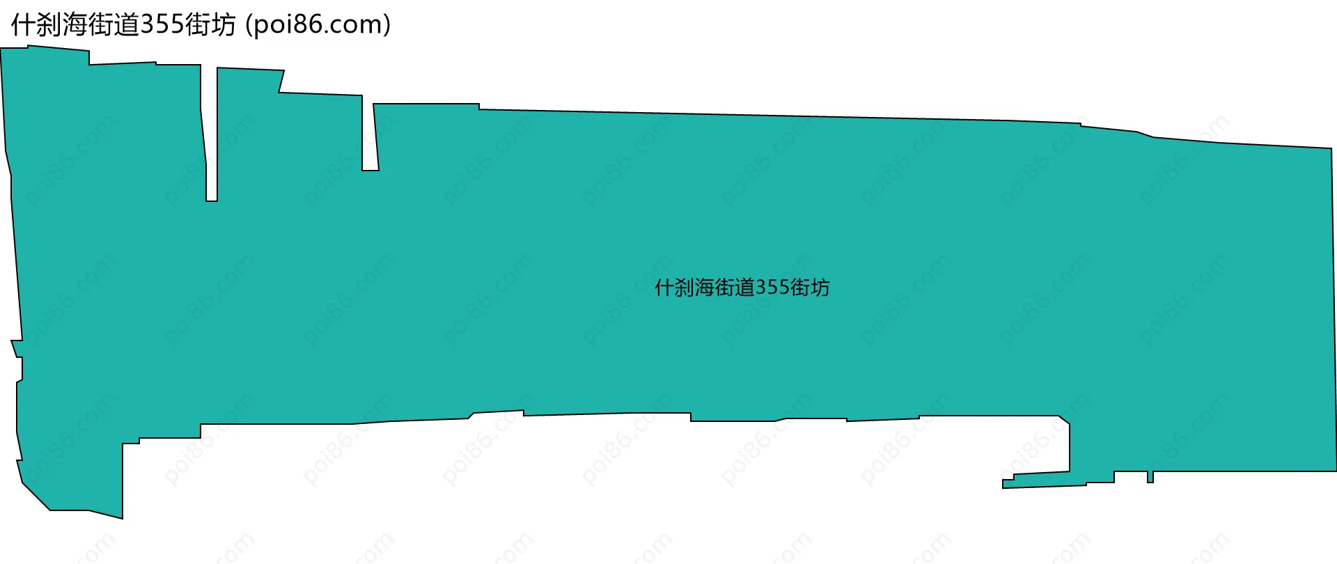 什刹海街道355街坊边界地图