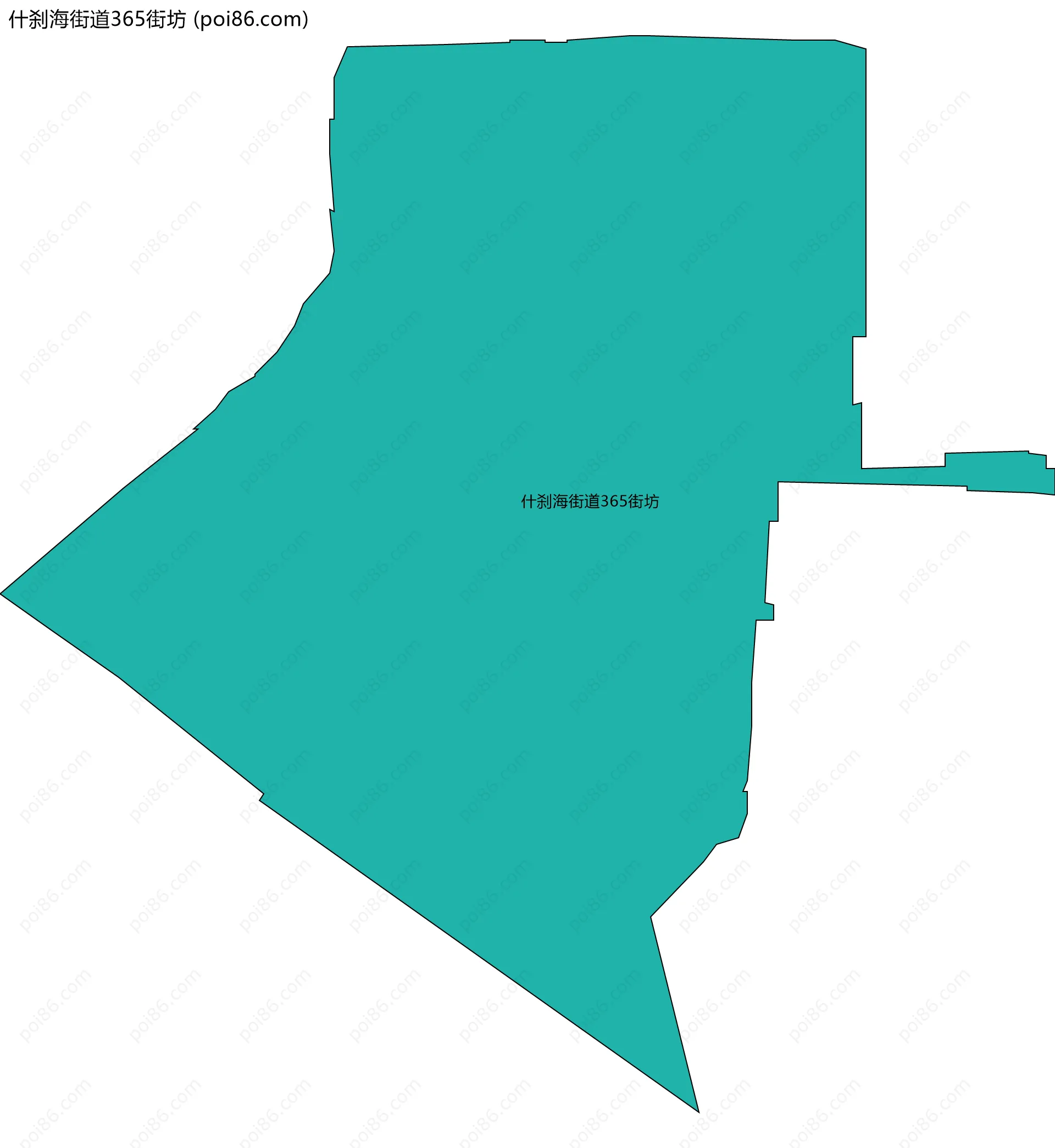 什刹海街道365街坊边界地图