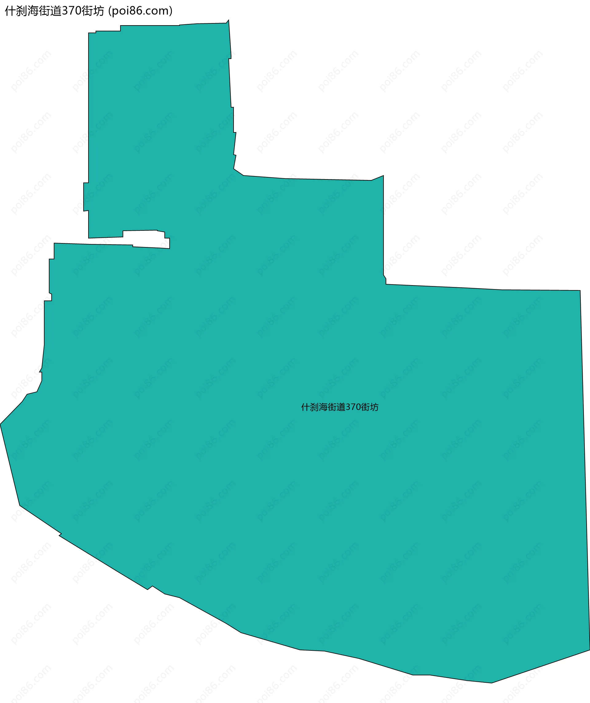 什刹海街道370街坊边界地图