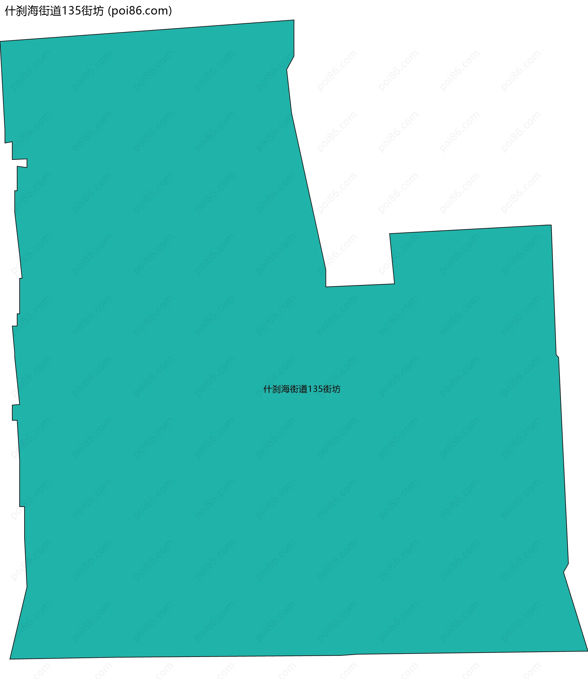什刹海街道135街坊边界地图