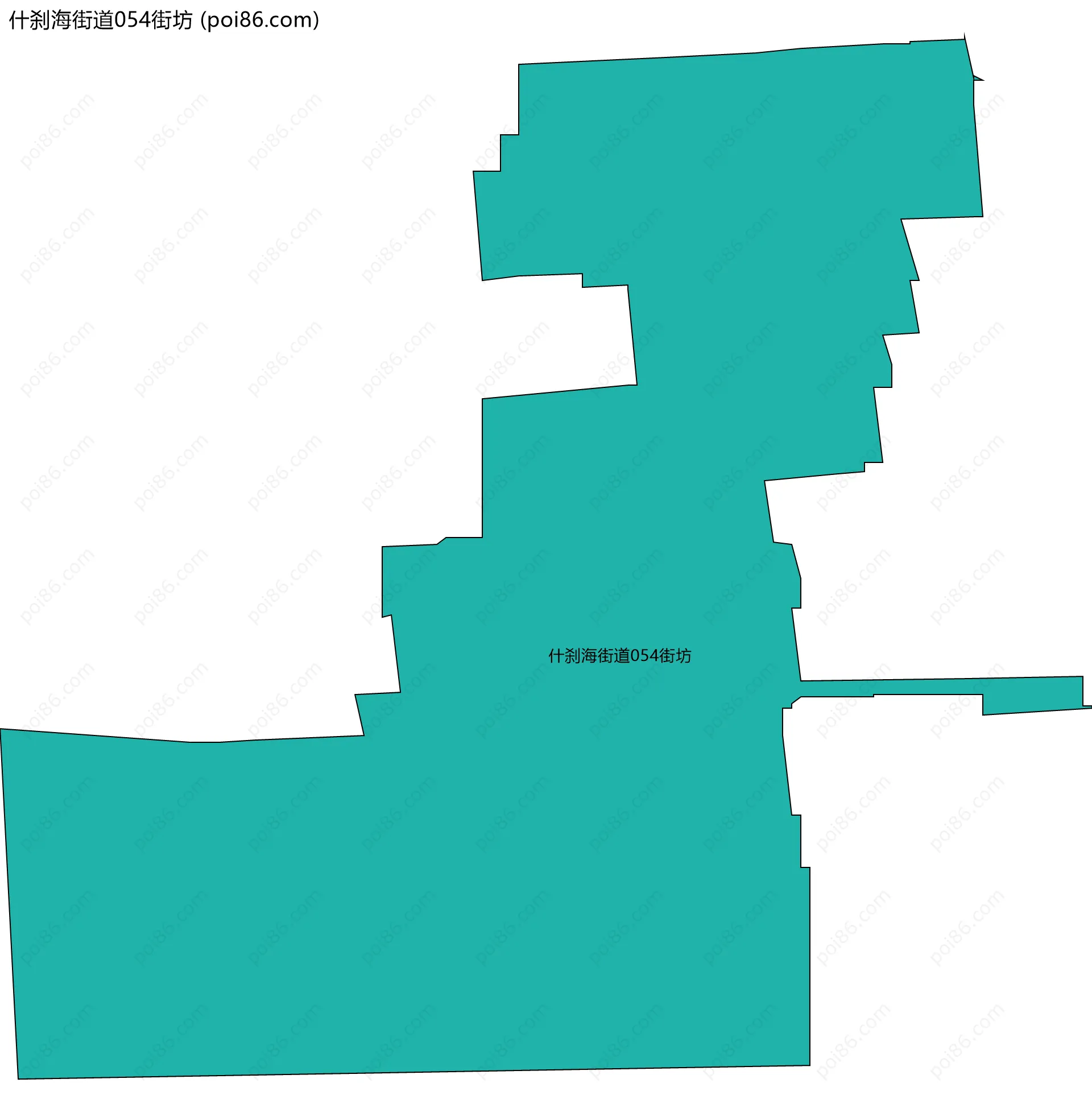 什刹海街道054街坊边界地图
