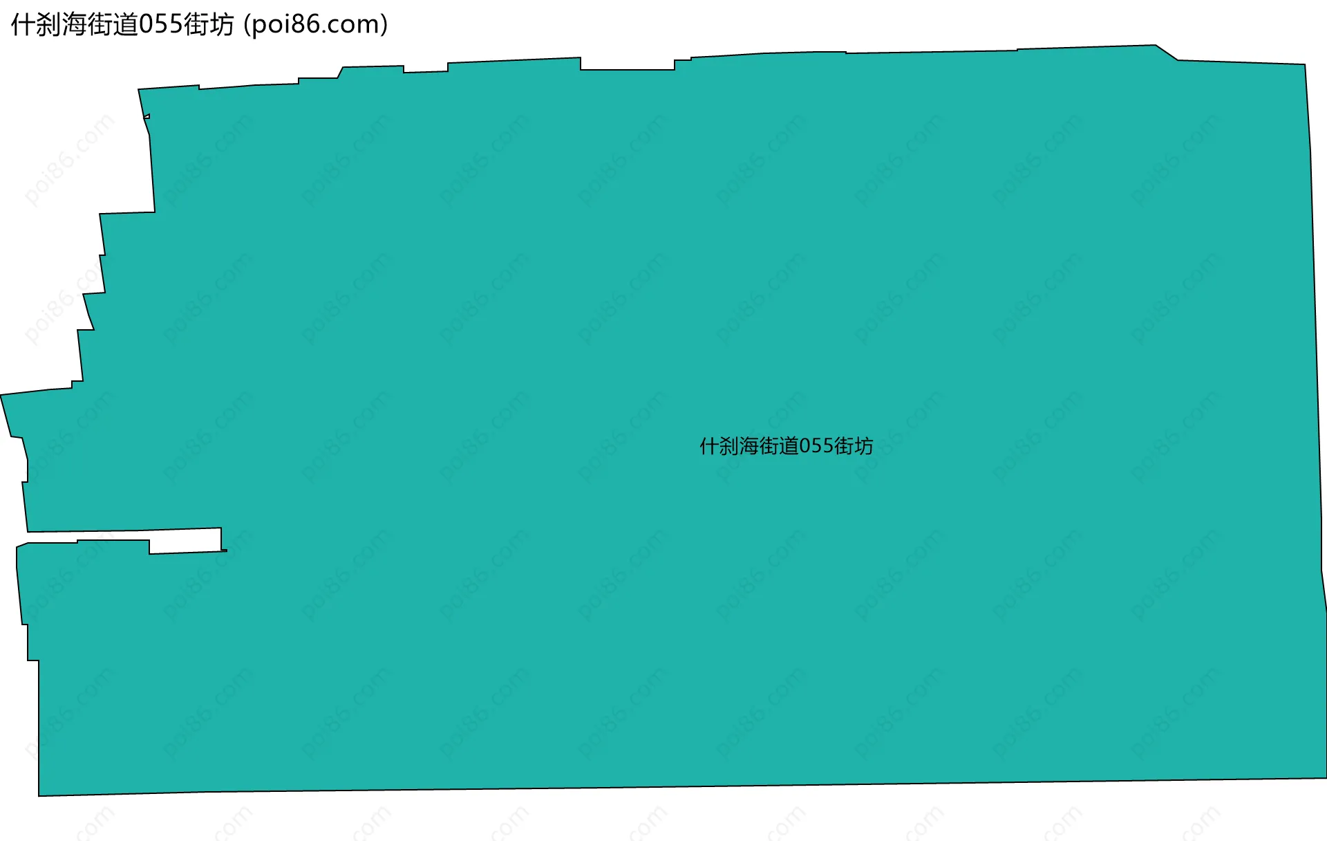什刹海街道055街坊边界地图