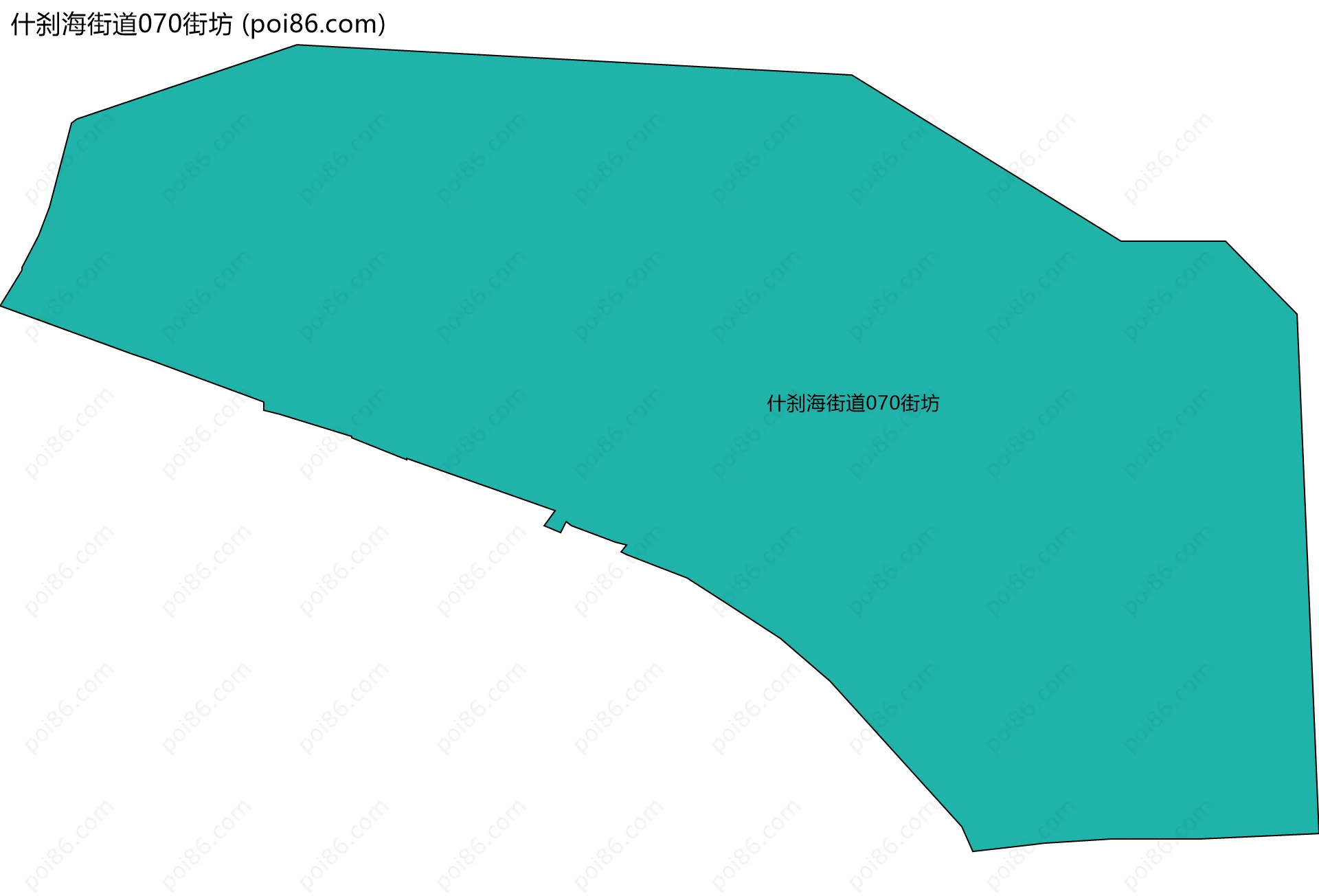 什刹海街道070街坊边界地图
