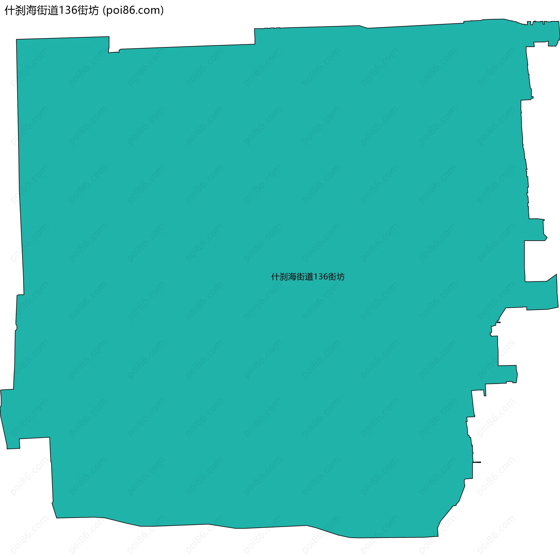 什刹海街道136街坊边界地图